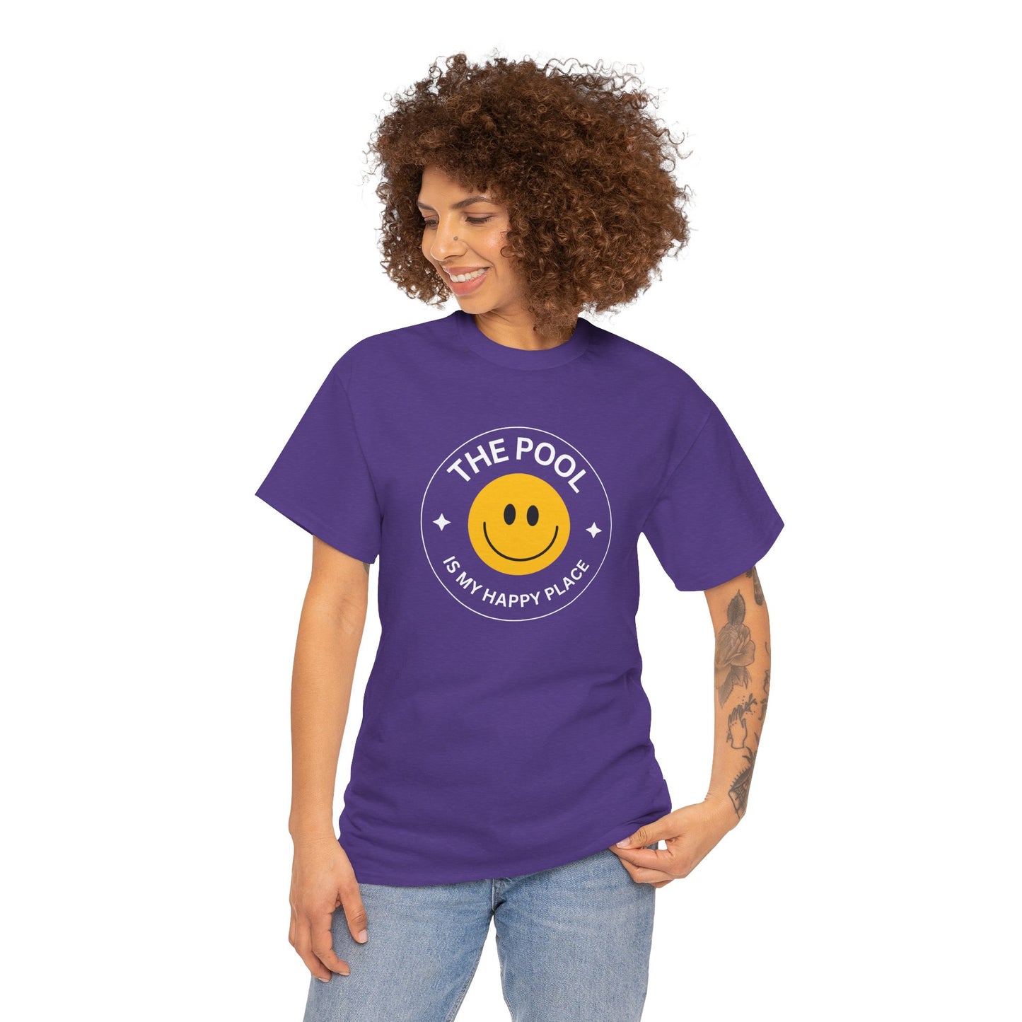 Pool Happy Place: Cotton Unisex Tee