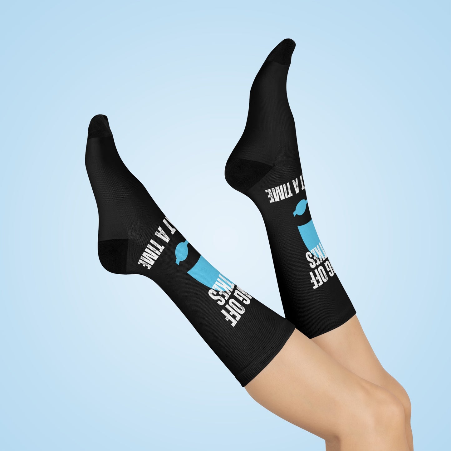 Burning Off the Latkes One Lap at a Time: Black Cushioned Crew Socks