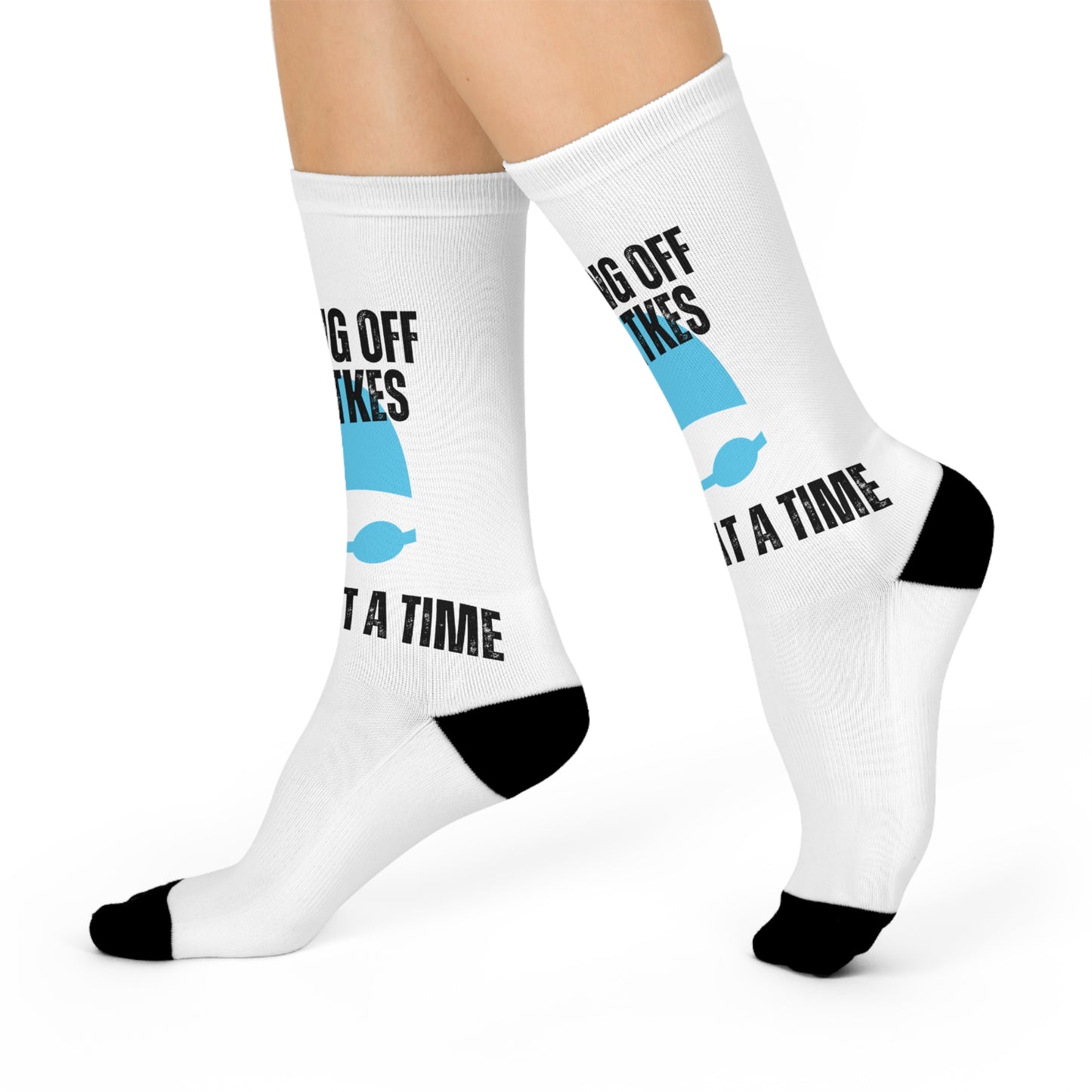 Burning Off the Latkes One Lap at a Time: White Cushioned Crew Socks