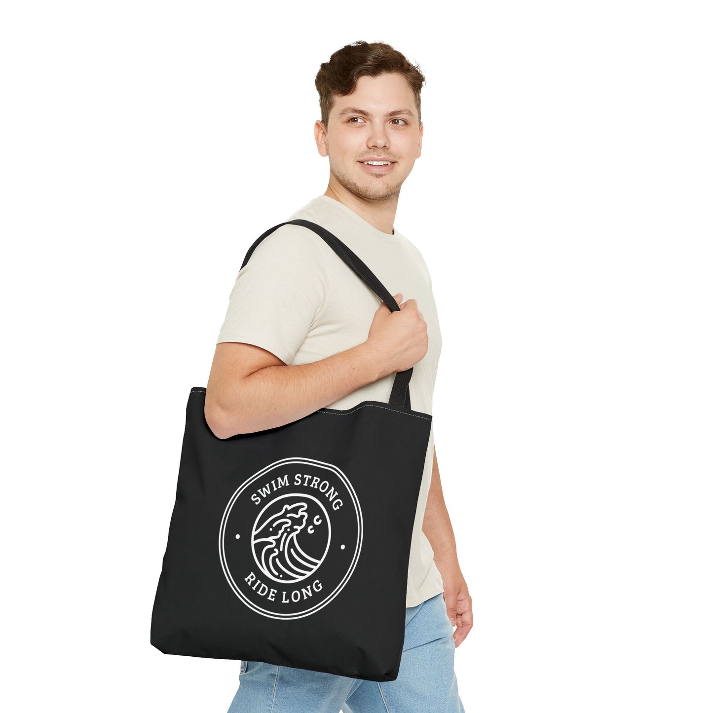 Swim Strong: Black Tote Bag