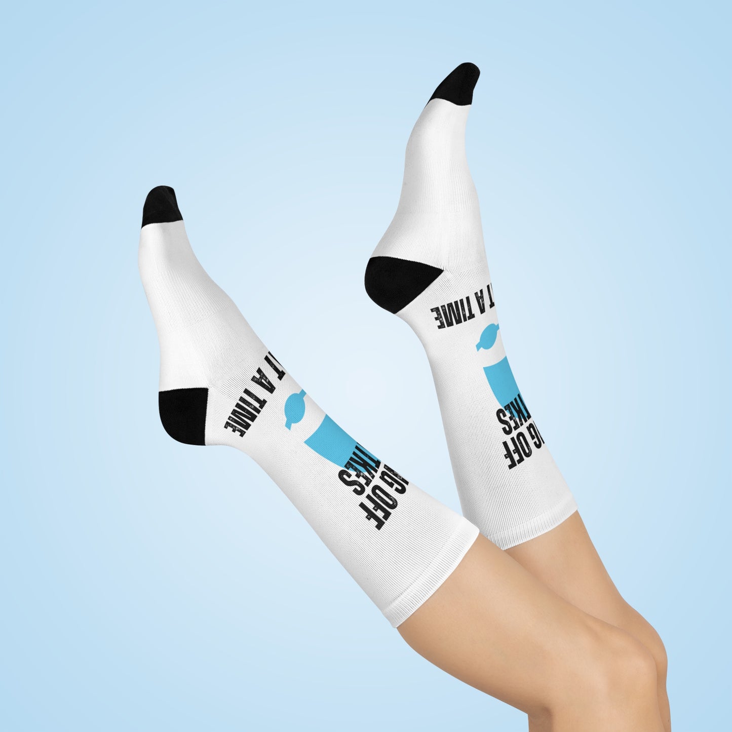 Burning Off the Latkes One Lap at a Time: White Cushioned Crew Socks