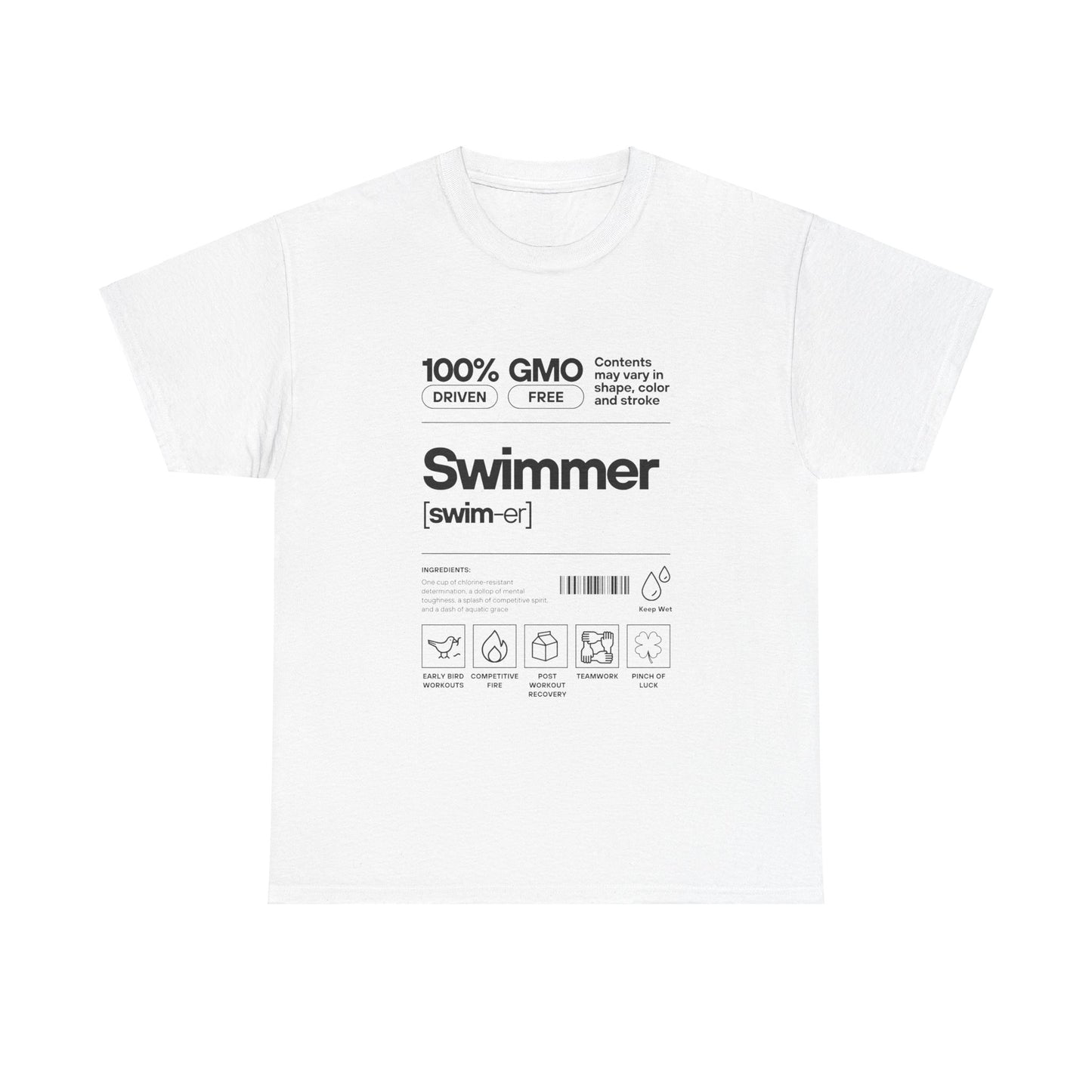 Swimmer Ingredients: Cotton Unisex Tee