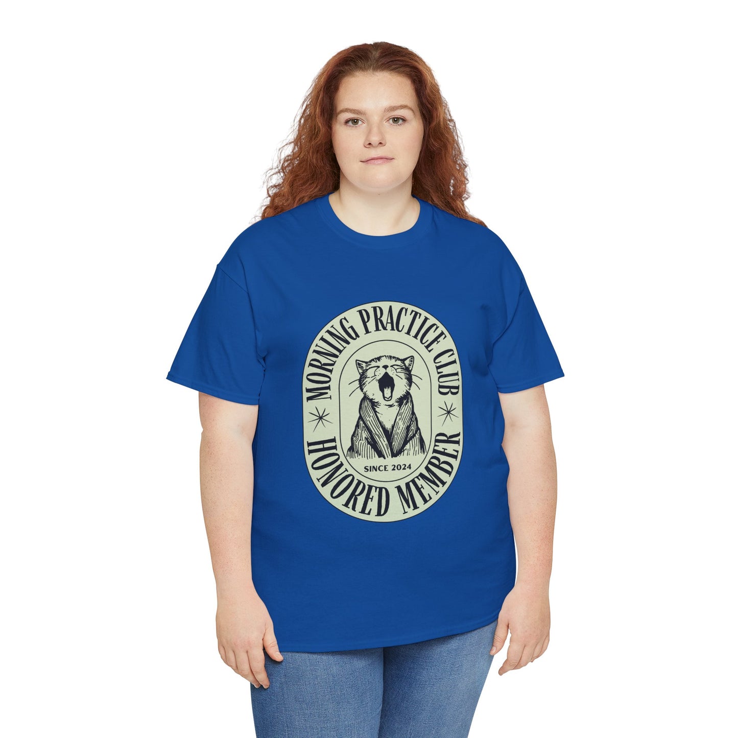 Morning Practice Club Honored Member (Cat Edition): Cotton Unisex Tee