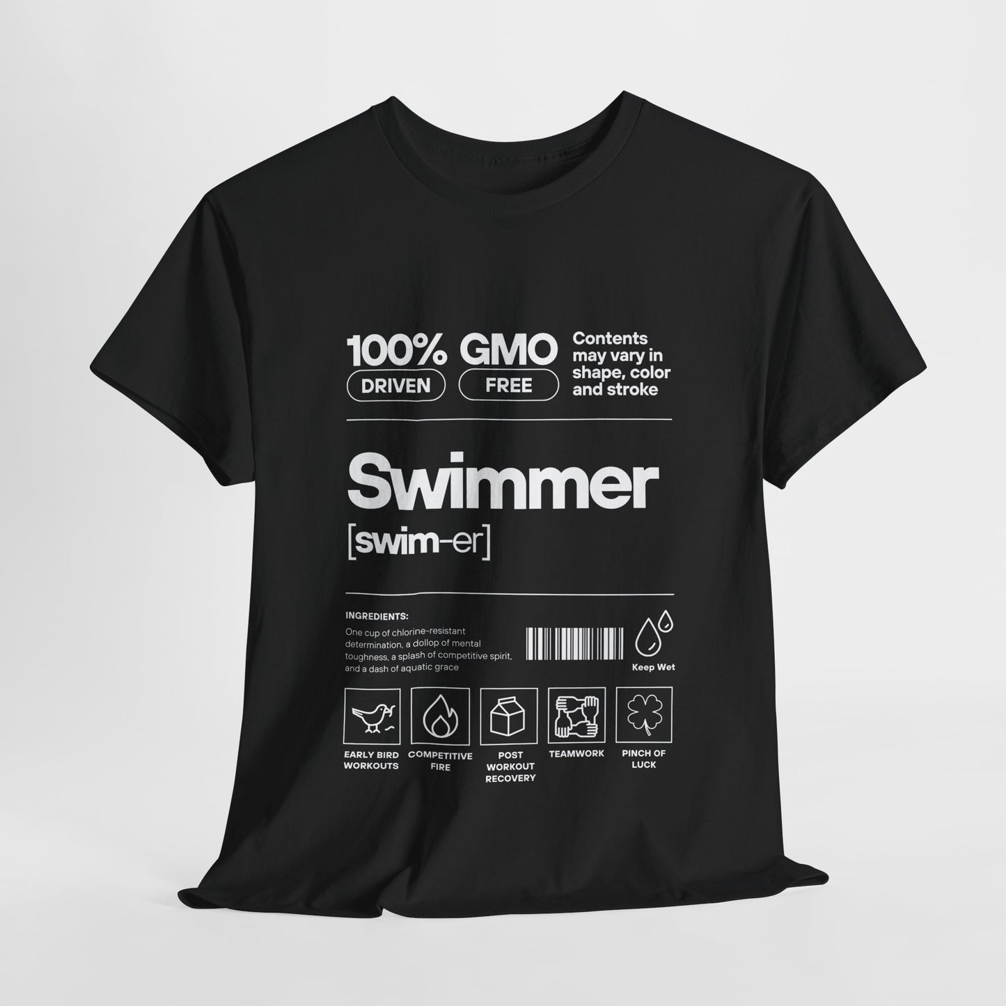 Swimmer Ingredients: Cotton Unisex Tee