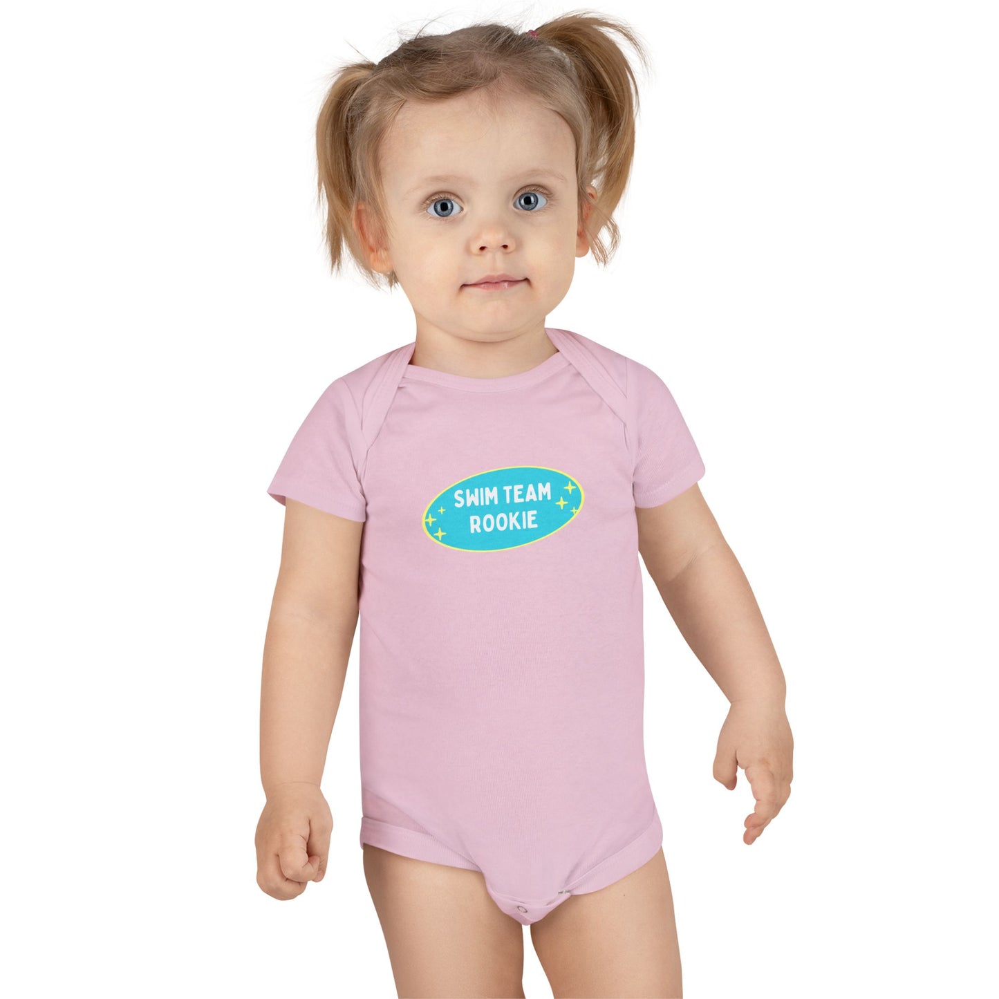 Swim Team Rookie: Baby Short Sleeve Onesie®