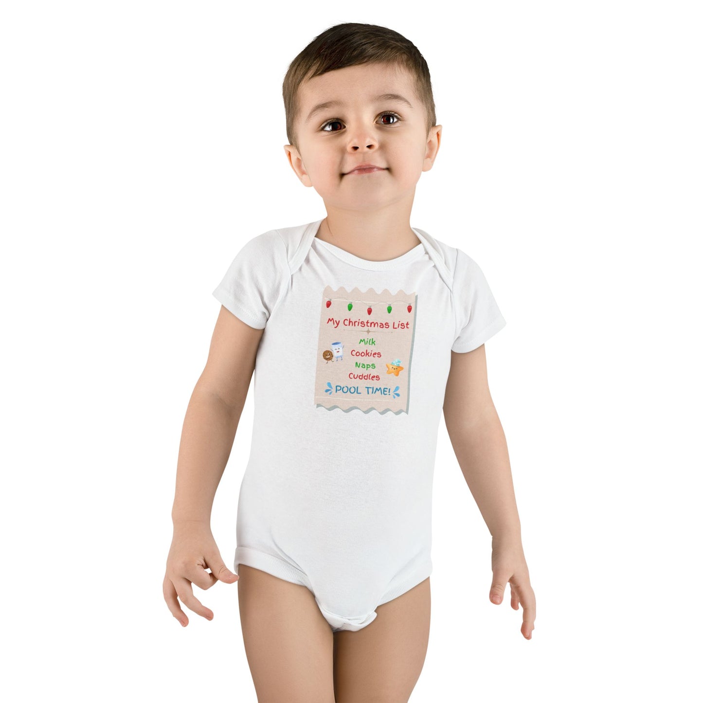 My Christmas List: Baby Short Sleeve Onesie®