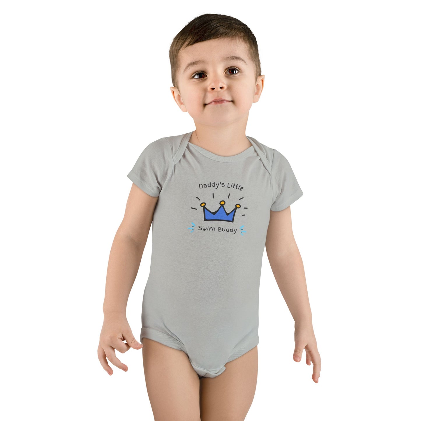 Daddy's Little Swim Buddy (Boy): Baby Short Sleeve Onesie®