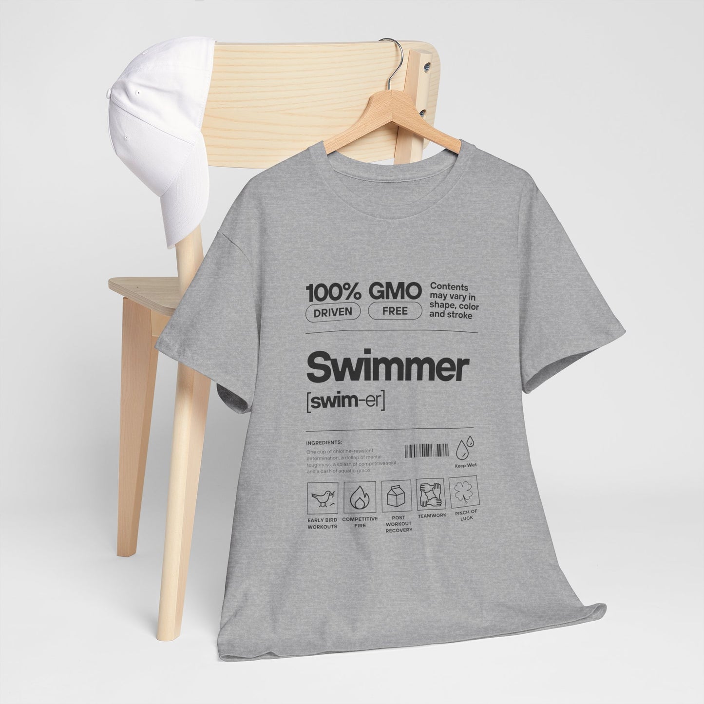 Swimmer Ingredients: Cotton Unisex Tee