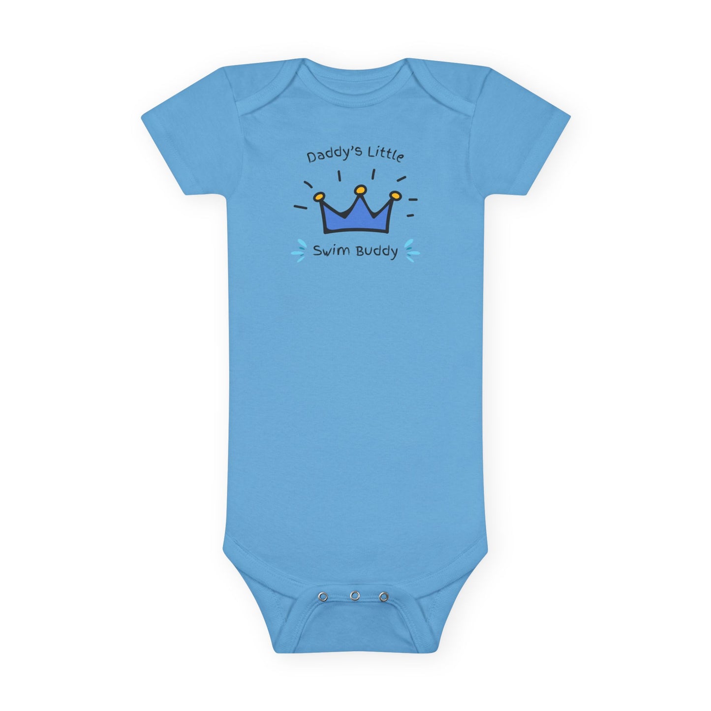 Daddy's Little Swim Buddy (Boy): Baby Short Sleeve Onesie®