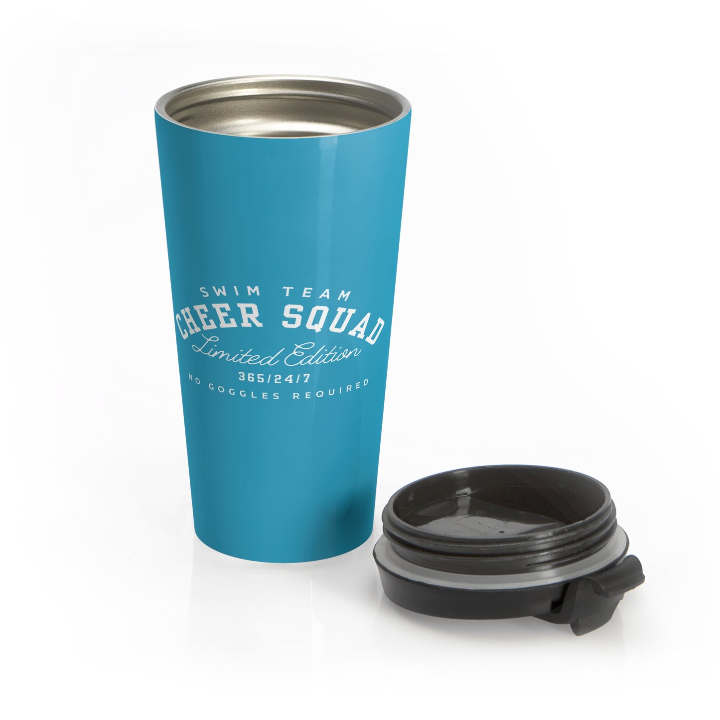 Cheer Squad: Turquoise Stainless Steel Travel Mug