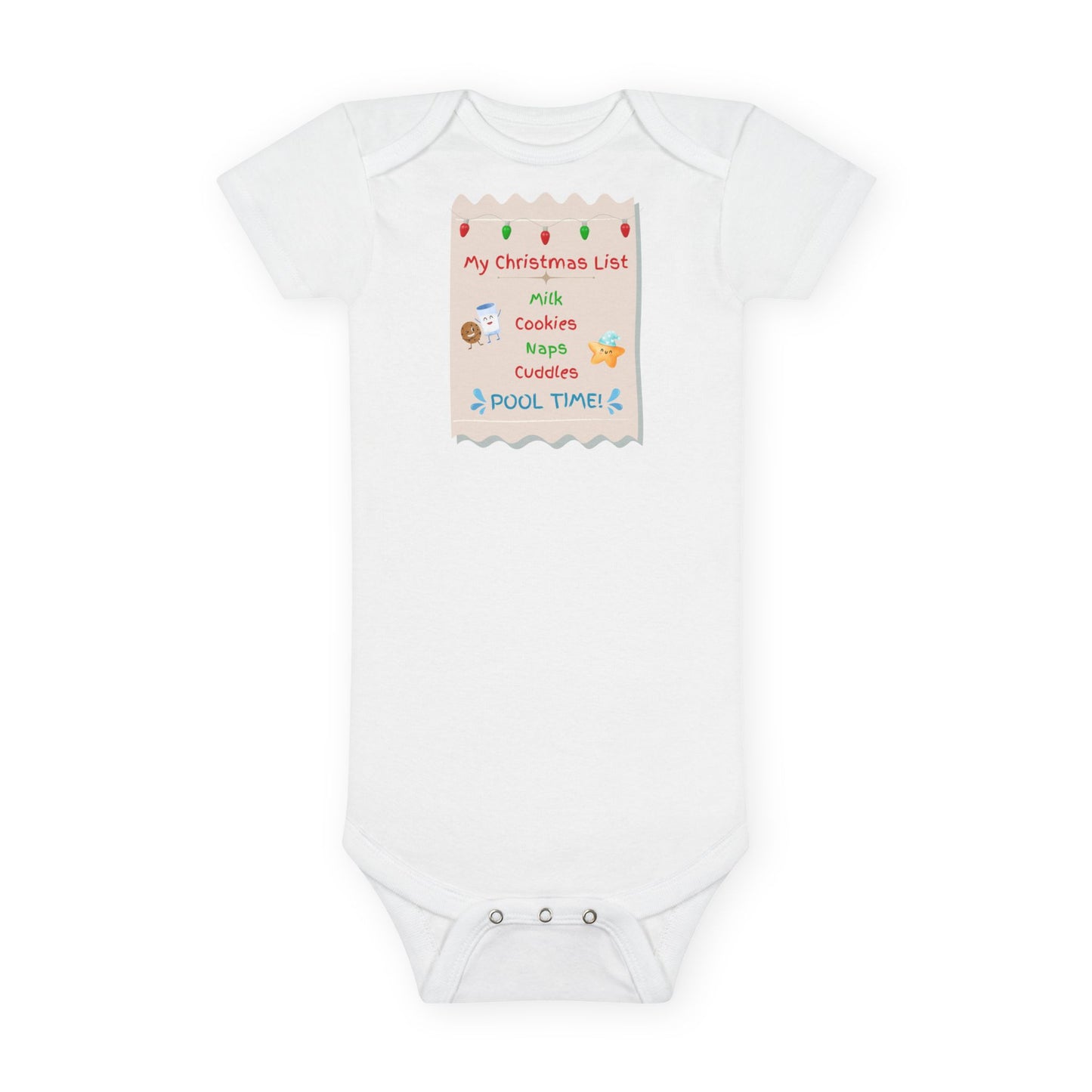 My Christmas List: Baby Short Sleeve Onesie®