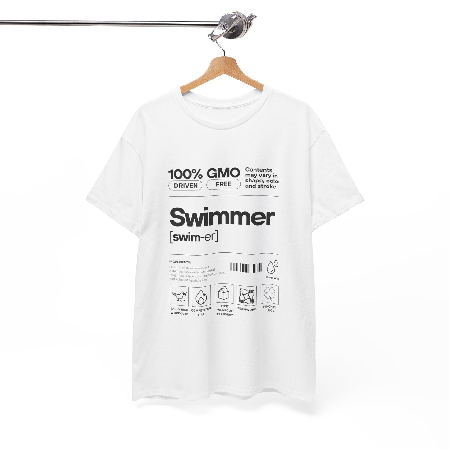 Swimmer Ingredients: Cotton Unisex Tee