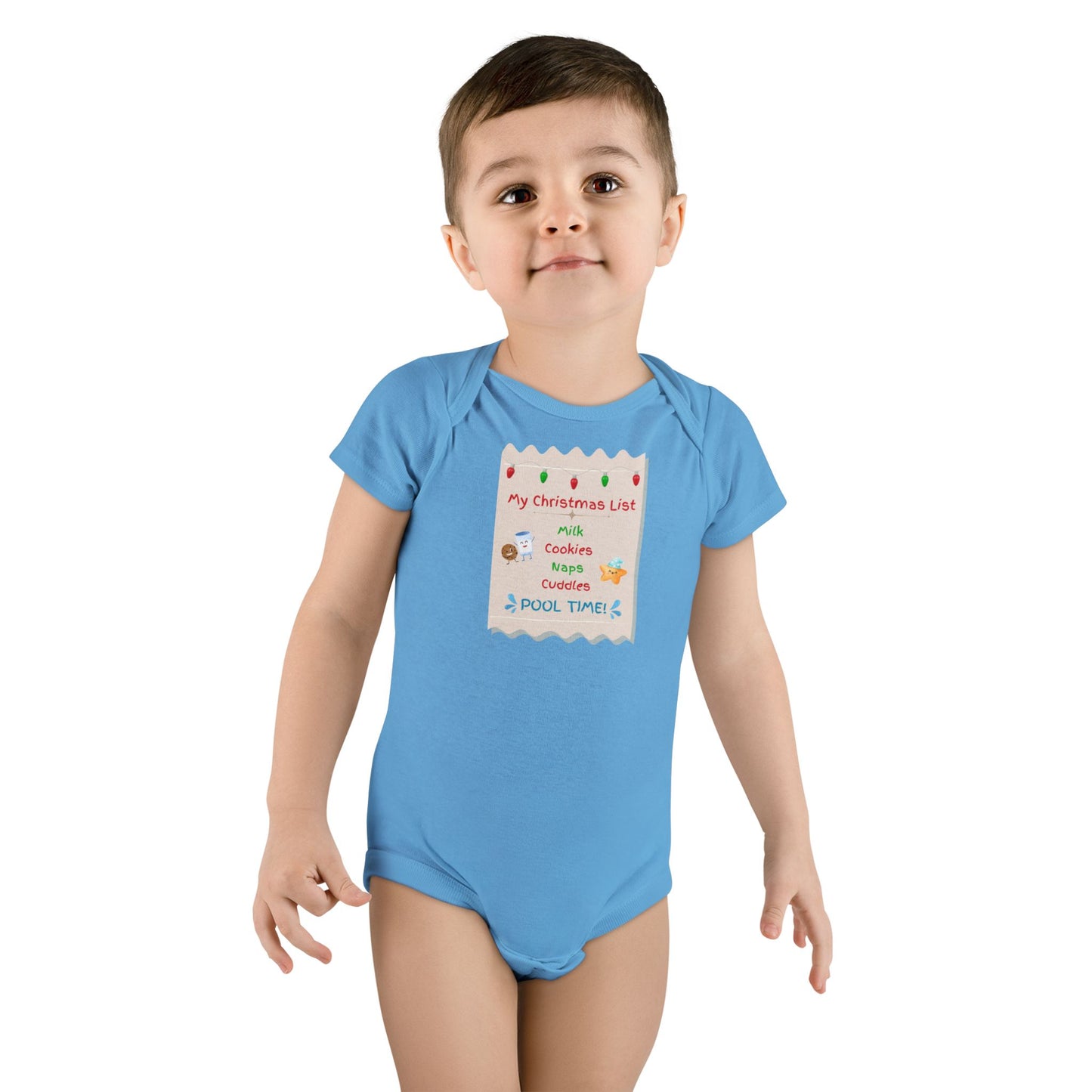 My Christmas List: Baby Short Sleeve Onesie®