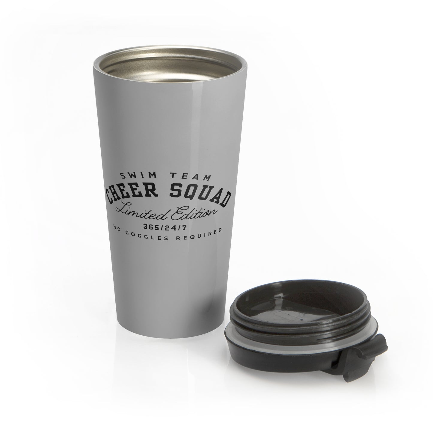 Cheer Squad: White Stainless Steel Travel Mug