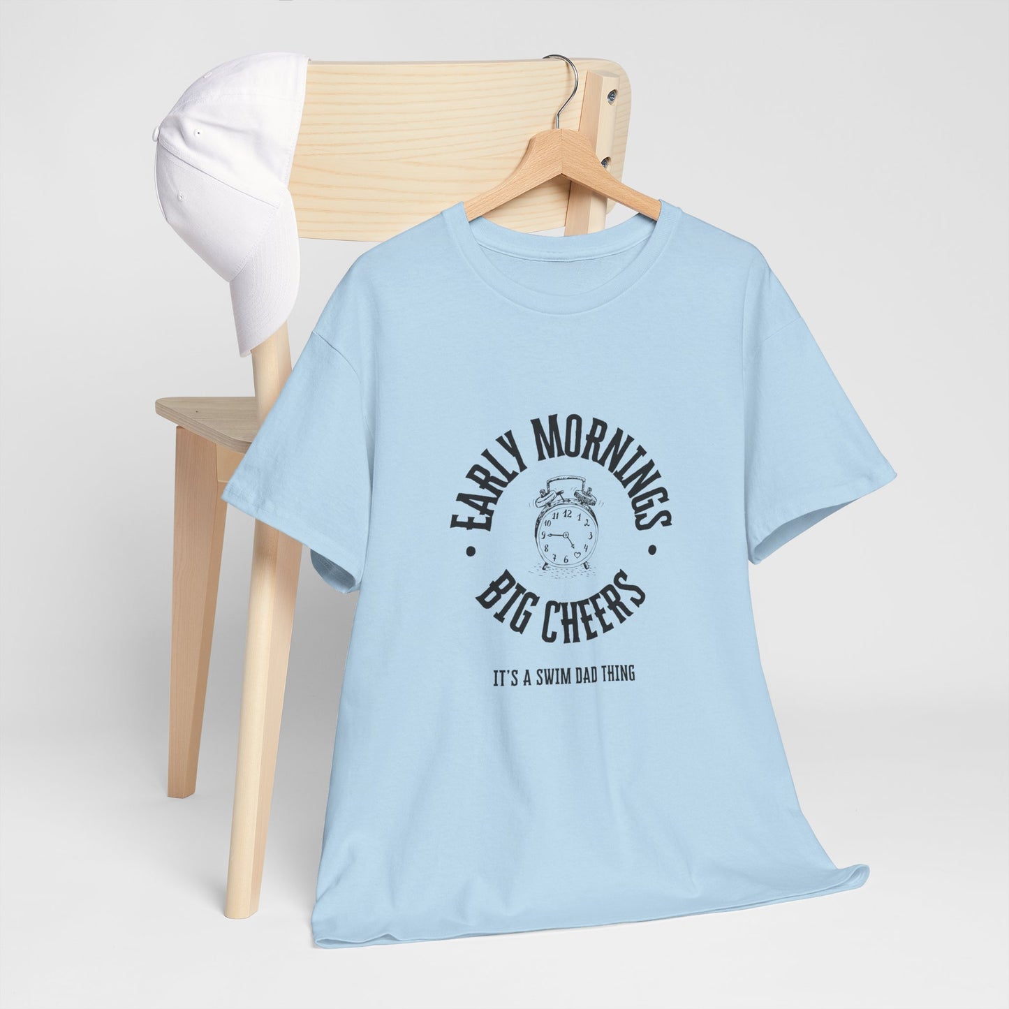 Swim Dad Early Mornings: Cotton Unisex Tee