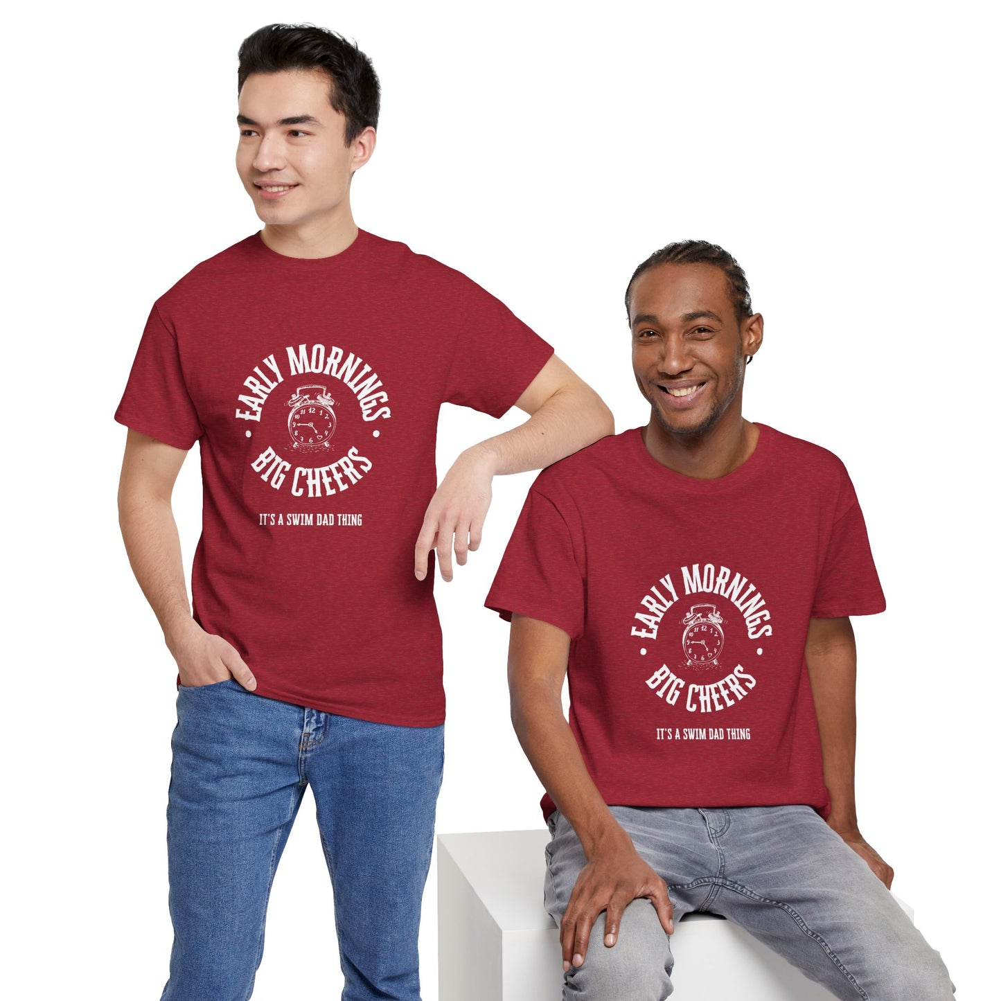 Swim Dad Early Mornings: Cotton Unisex Tee