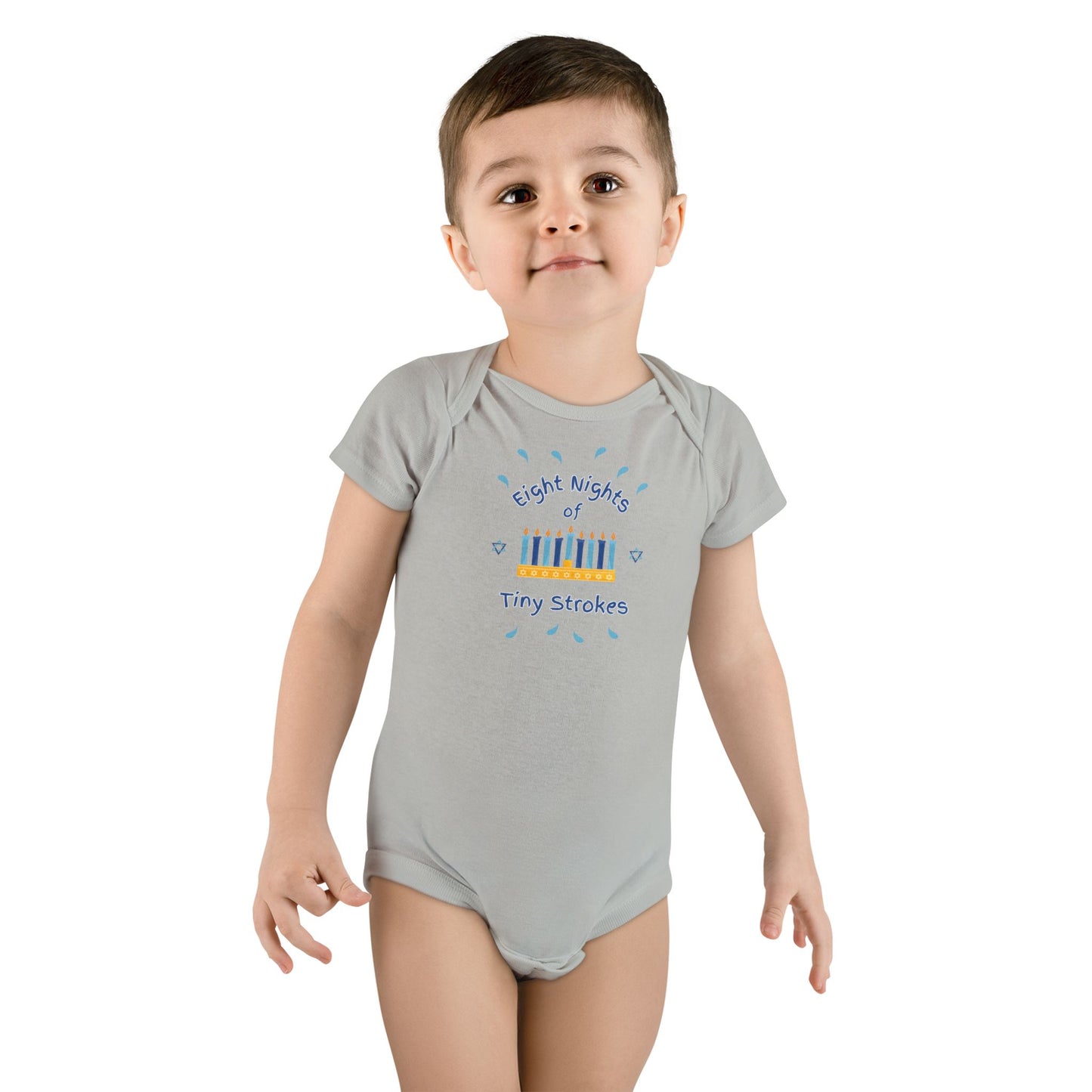 Eight Nights of Tiny Strokes: Baby Short Sleeve Onesie®