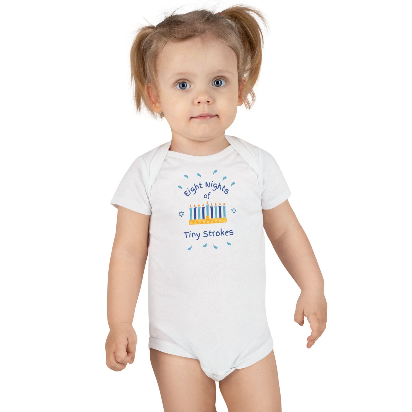 Eight Nights of Tiny Strokes: Baby Short Sleeve Onesie®