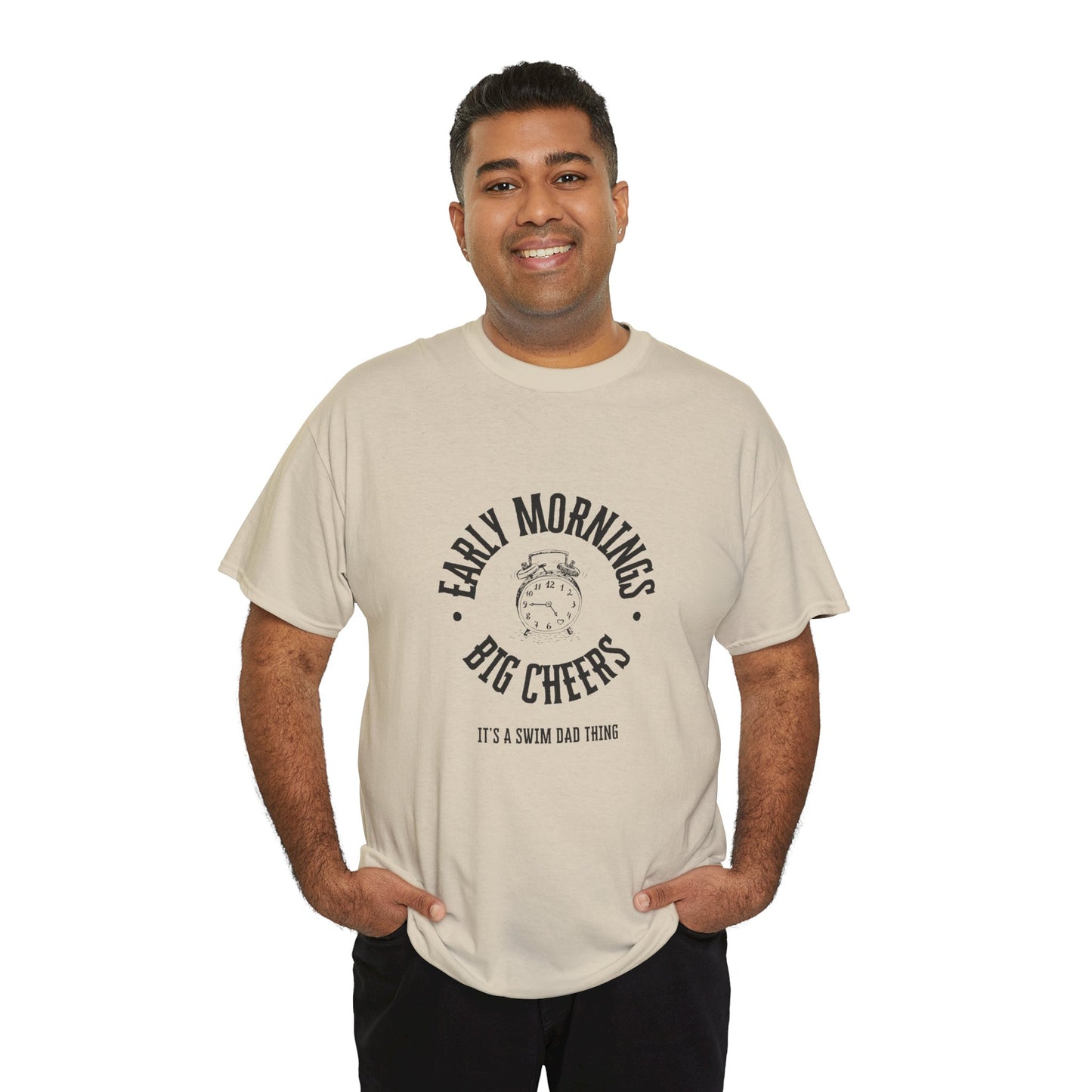 Swim Dad Early Mornings: Cotton Unisex Tee