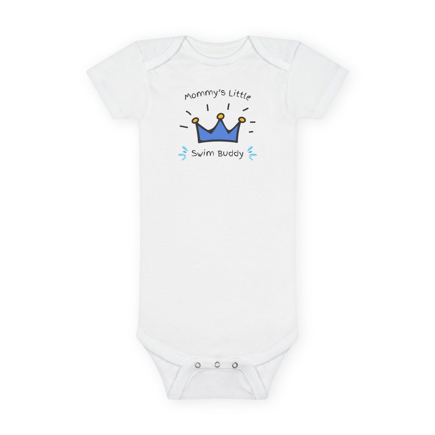 Mommy's Little Swim Buddy (Boy): Baby Short Sleeve Onesie®