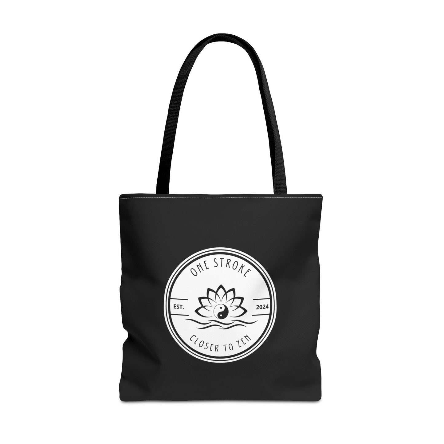 Closer to Zen: Black Tote Bag