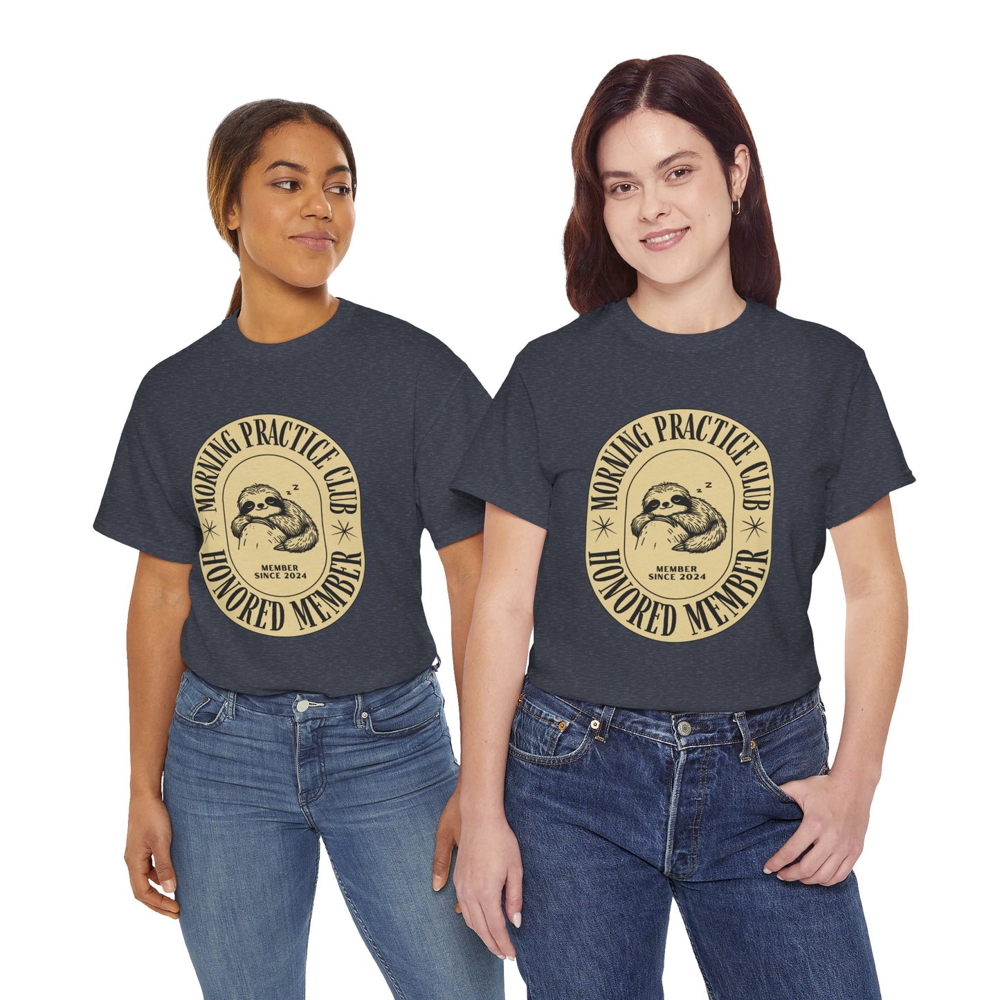 Morning Practice Club Honored Member (Sloth Edition): Cotton Unisex Tee