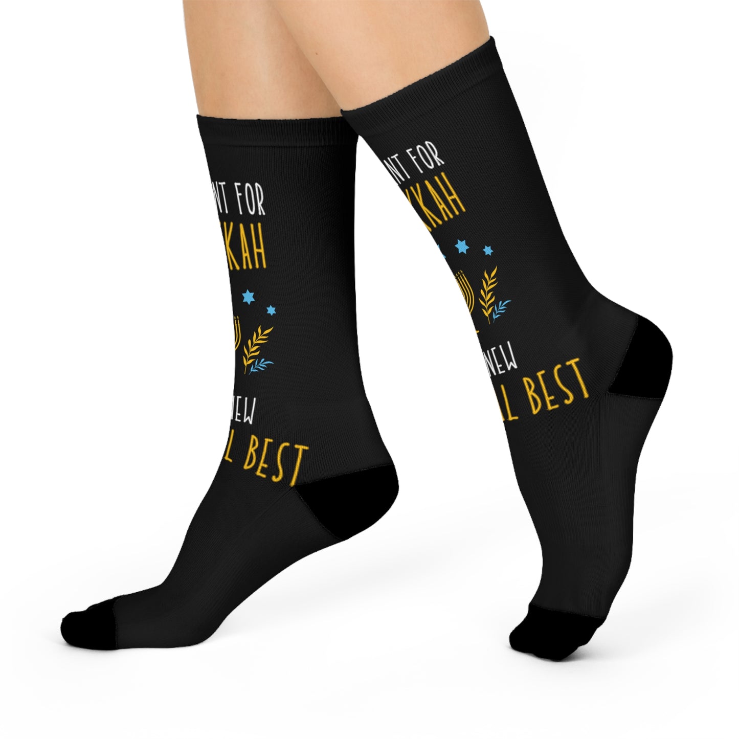 All I Want for Hanukkah is a New Personal Best: Black Cushioned Crew Socks