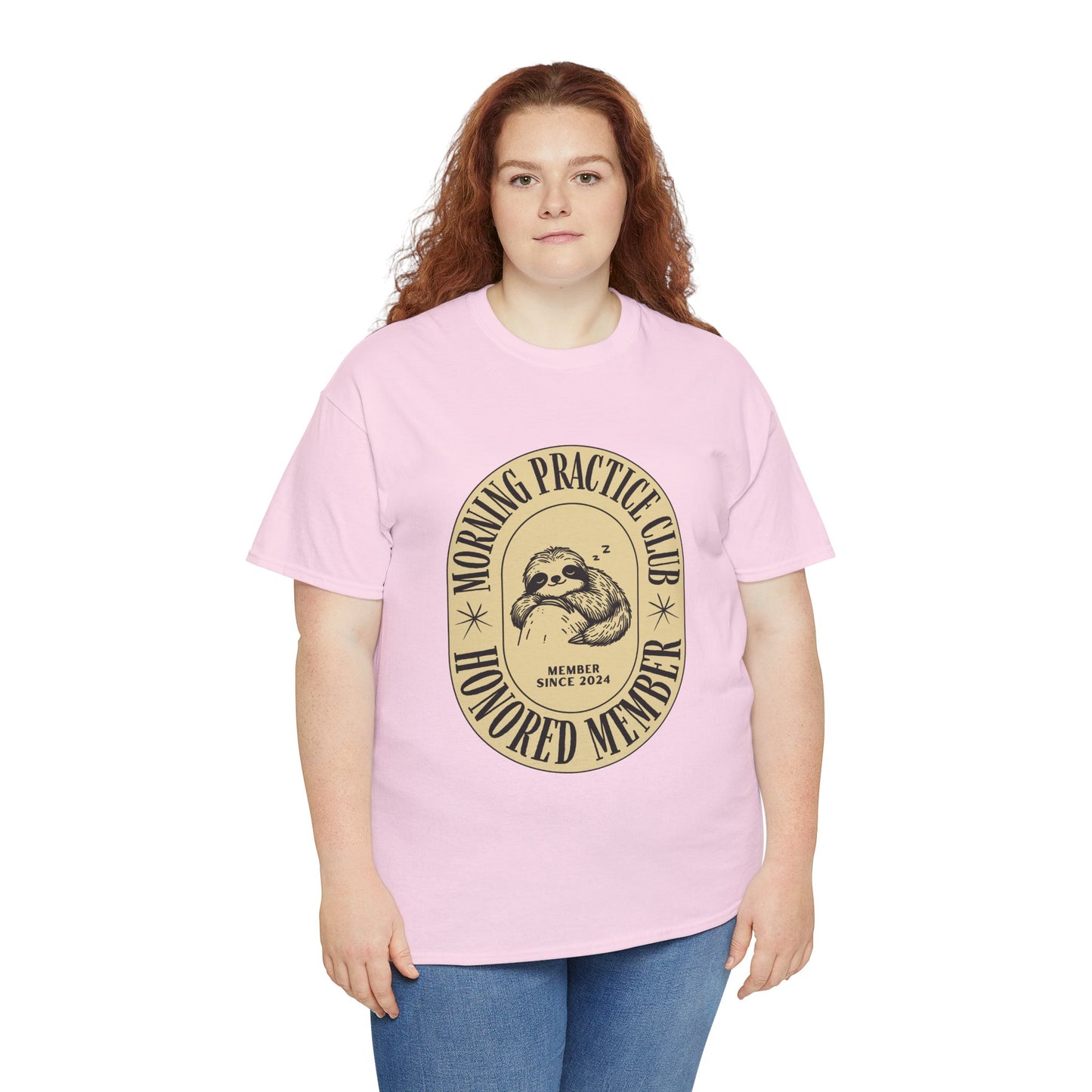 Morning Practice Club Honored Member (Sloth Edition): Cotton Unisex Tee