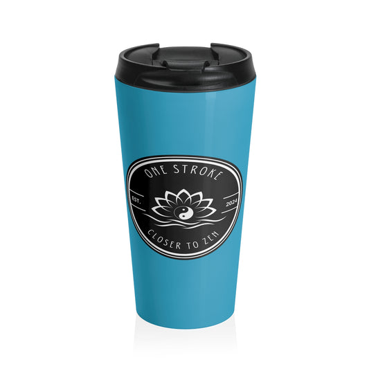 Closer to Zen: Turquoise Stainless Steel Travel Mug