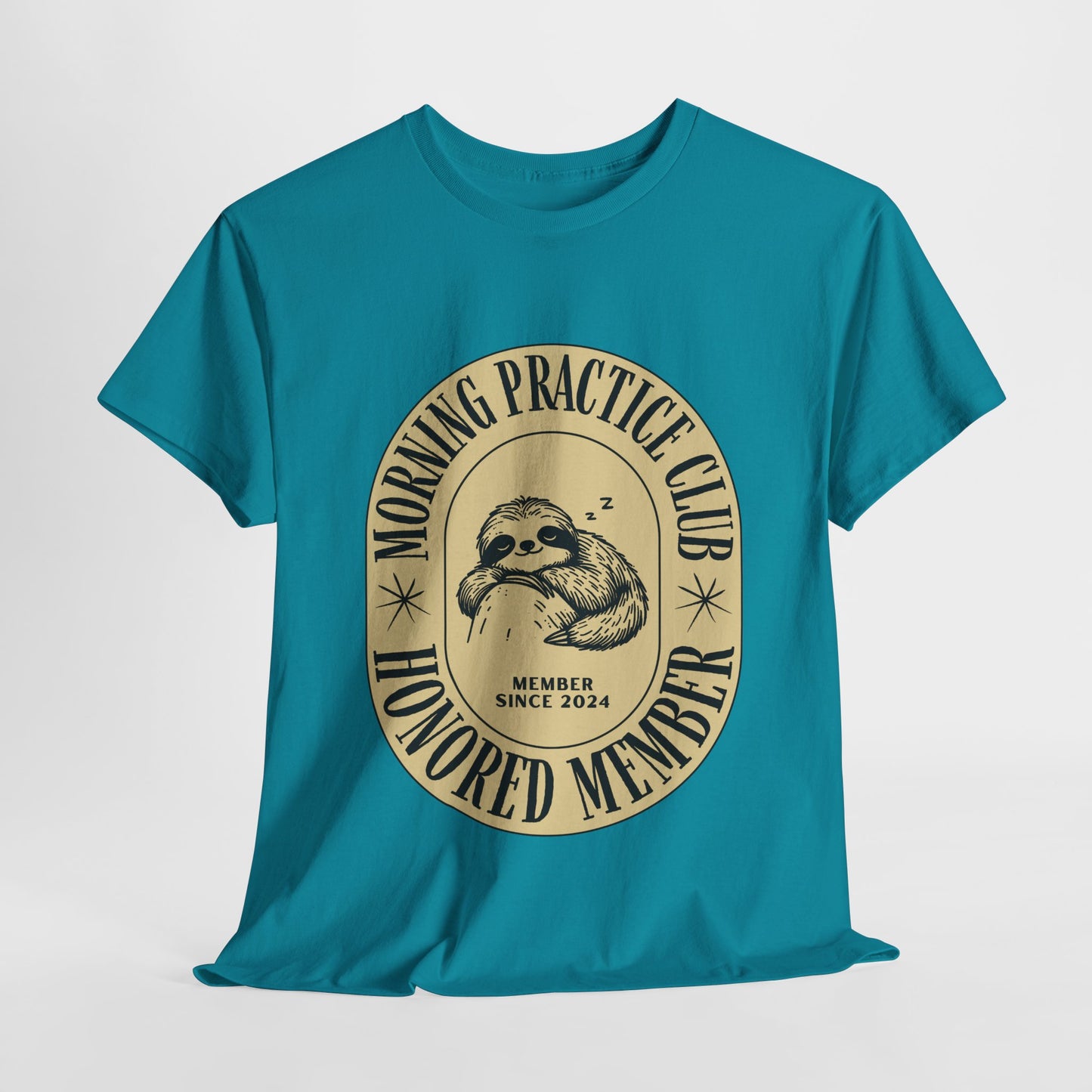 Morning Practice Club Honored Member (Sloth Edition): Cotton Unisex Tee