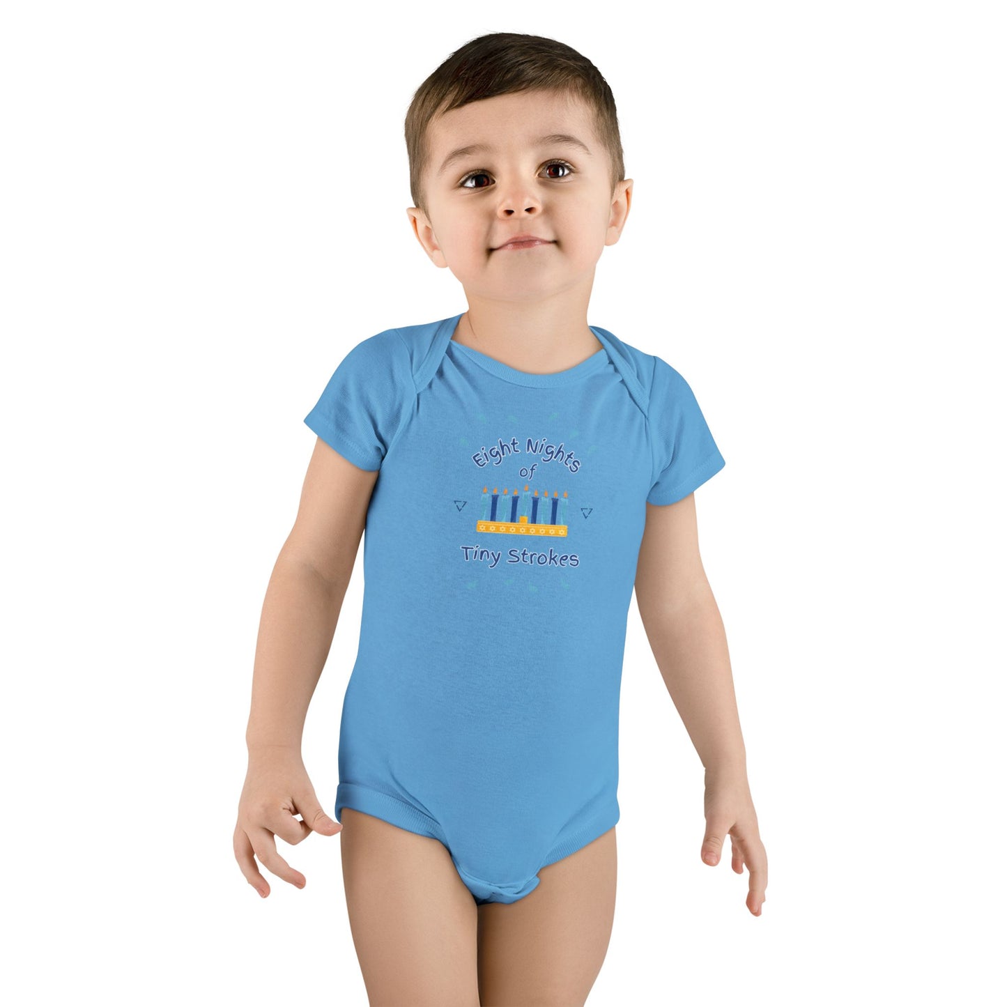 Eight Nights of Tiny Strokes: Baby Short Sleeve Onesie®