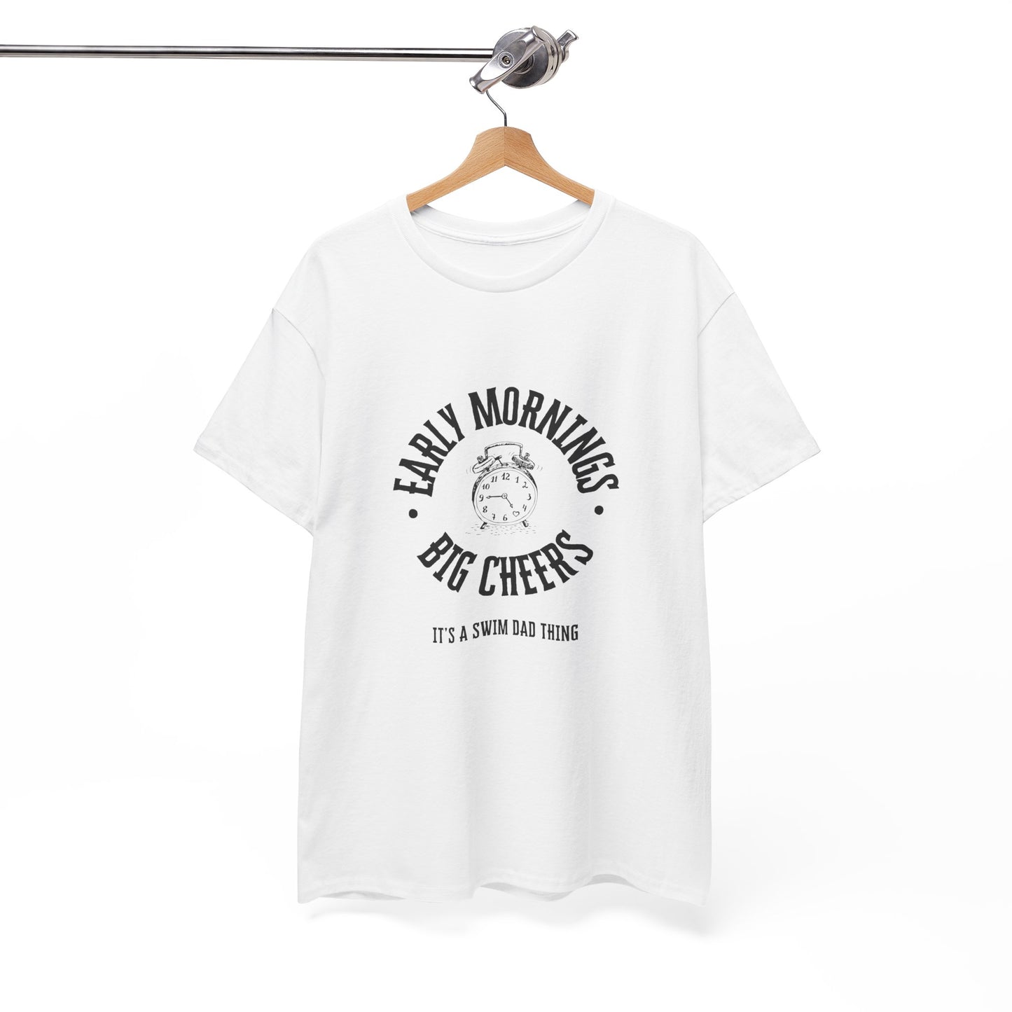 Swim Dad Early Mornings: Cotton Unisex Tee
