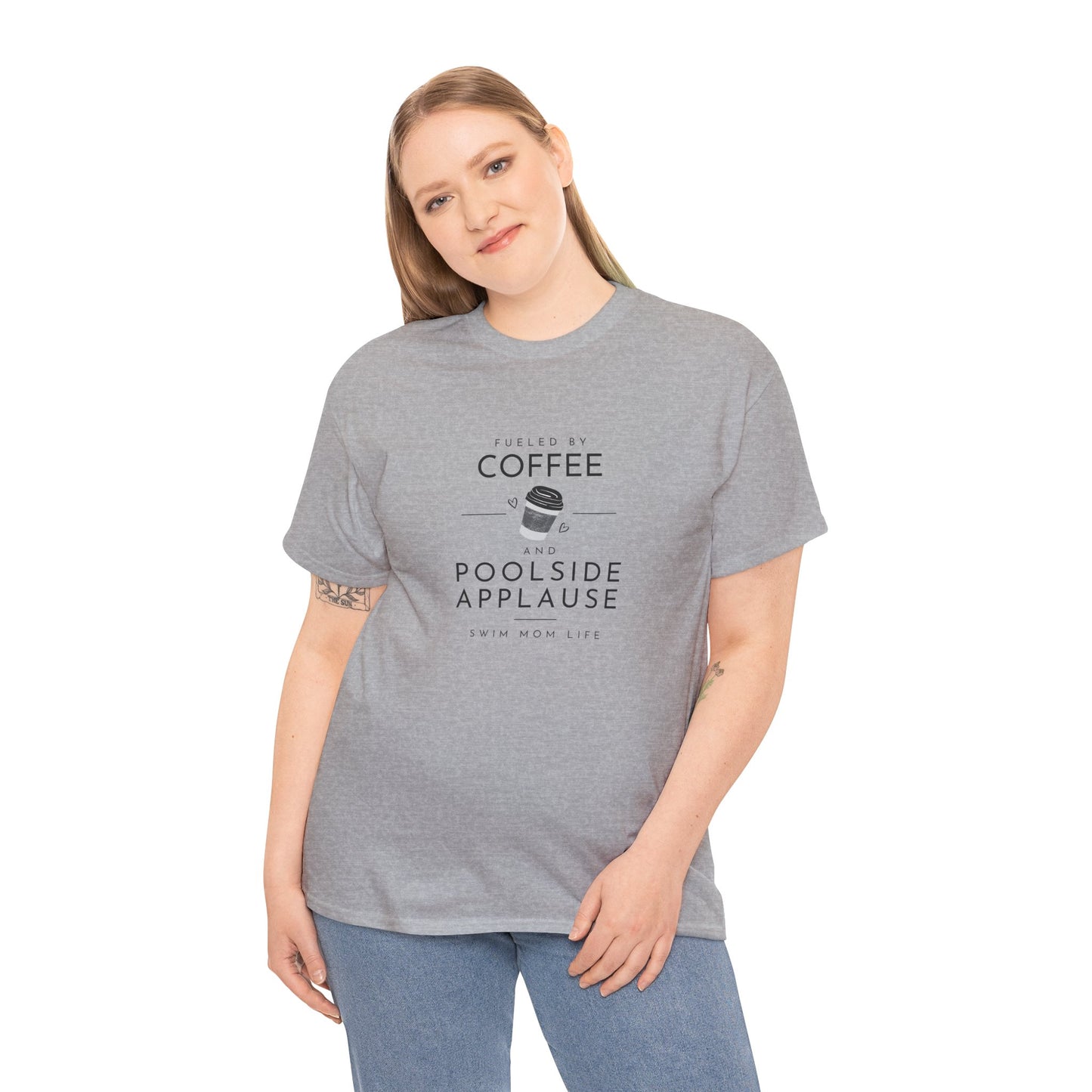 Swim Mom Fueled by Coffee: Cotton Unisex Tee