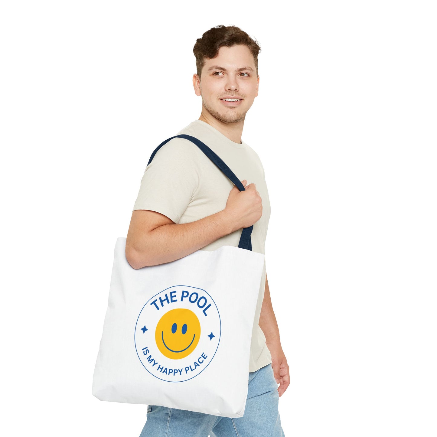 Pool Happy Place: White Tote Bag