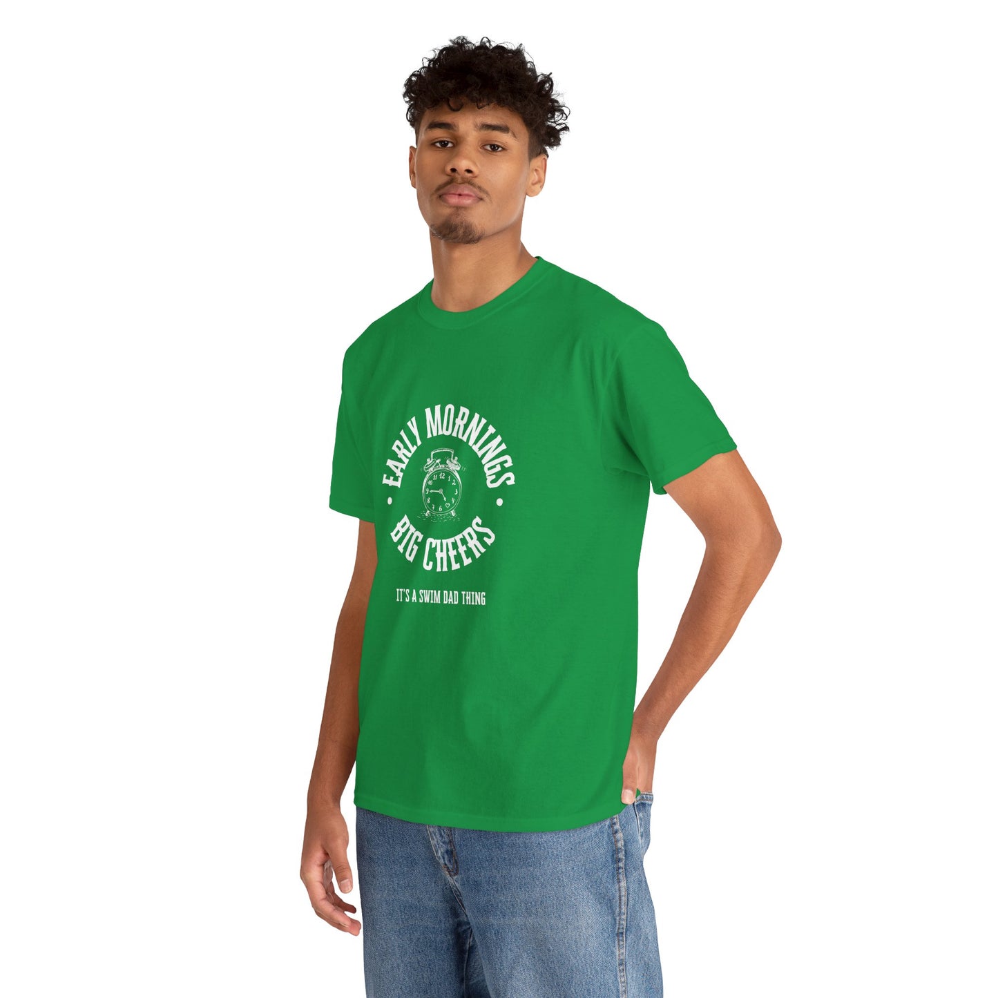 Swim Dad Early Mornings: Cotton Unisex Tee