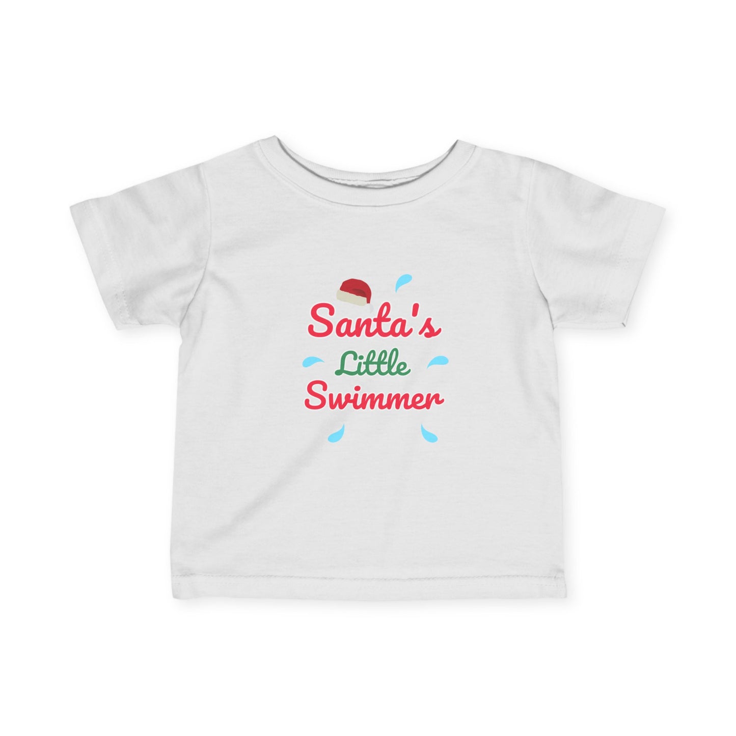 Santa's Little Swimmer: Infant/Toddler Fine Jersey Tee