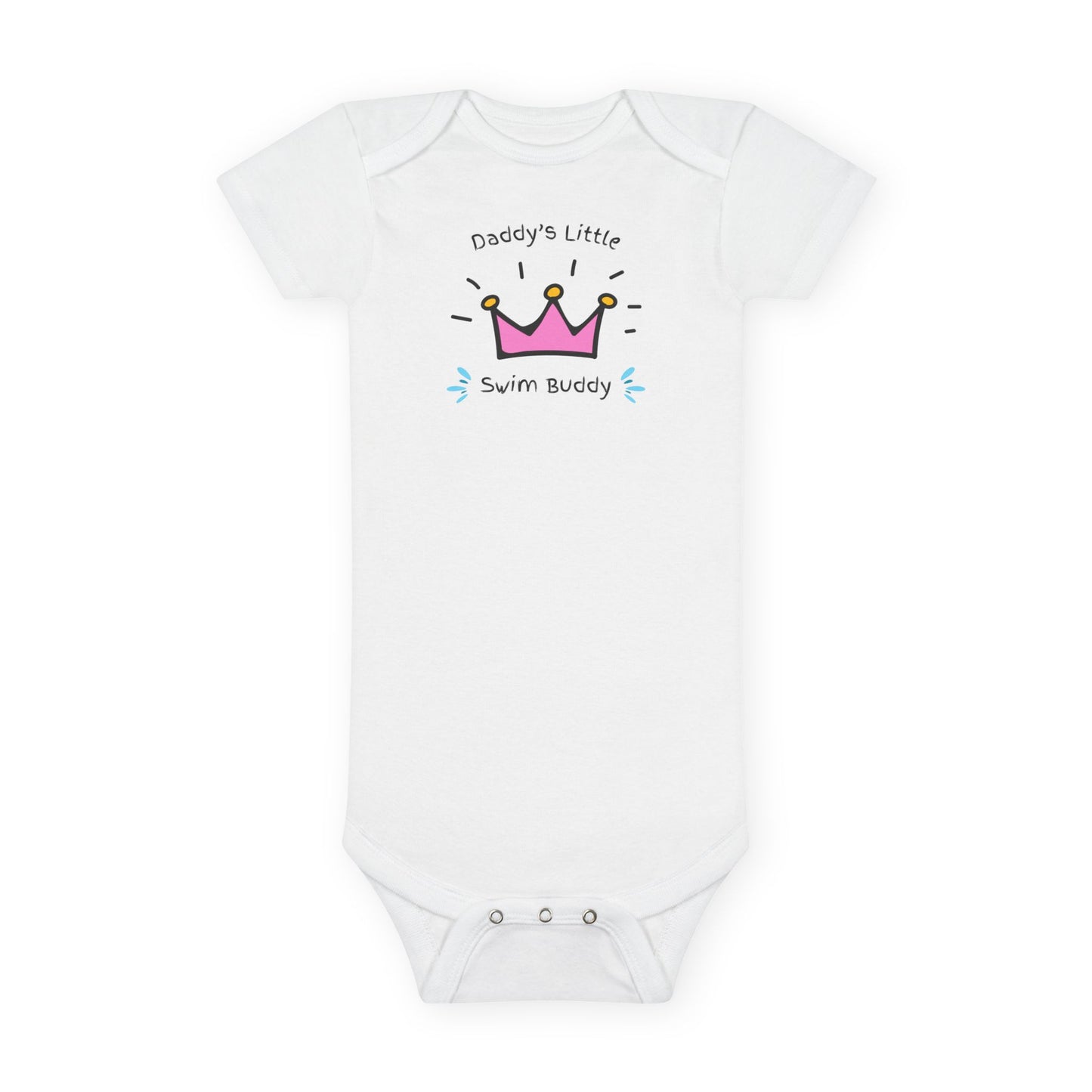 Daddy's Little Swim Buddy (Girl): Baby Short Sleeve Onesie®