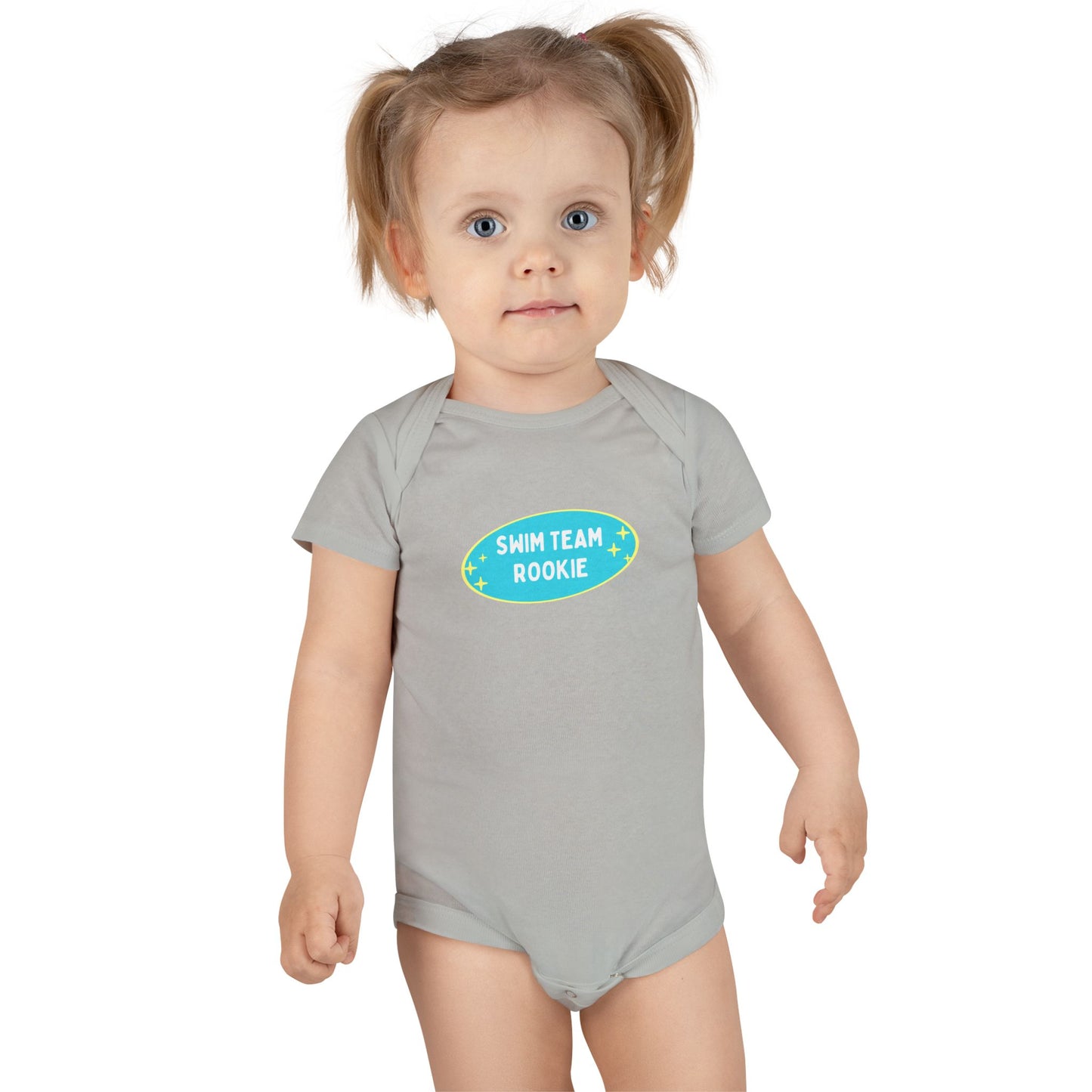 Swim Team Rookie: Baby Short Sleeve Onesie®