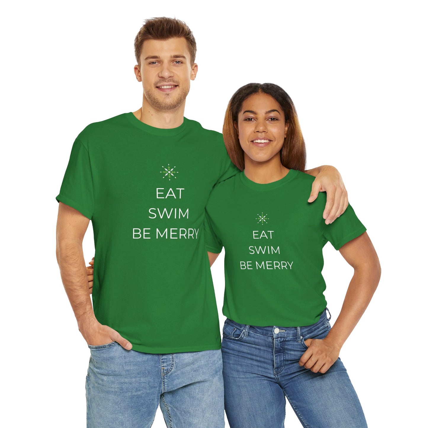 Eat Swim Be Merry: Cotton Unisex Tee