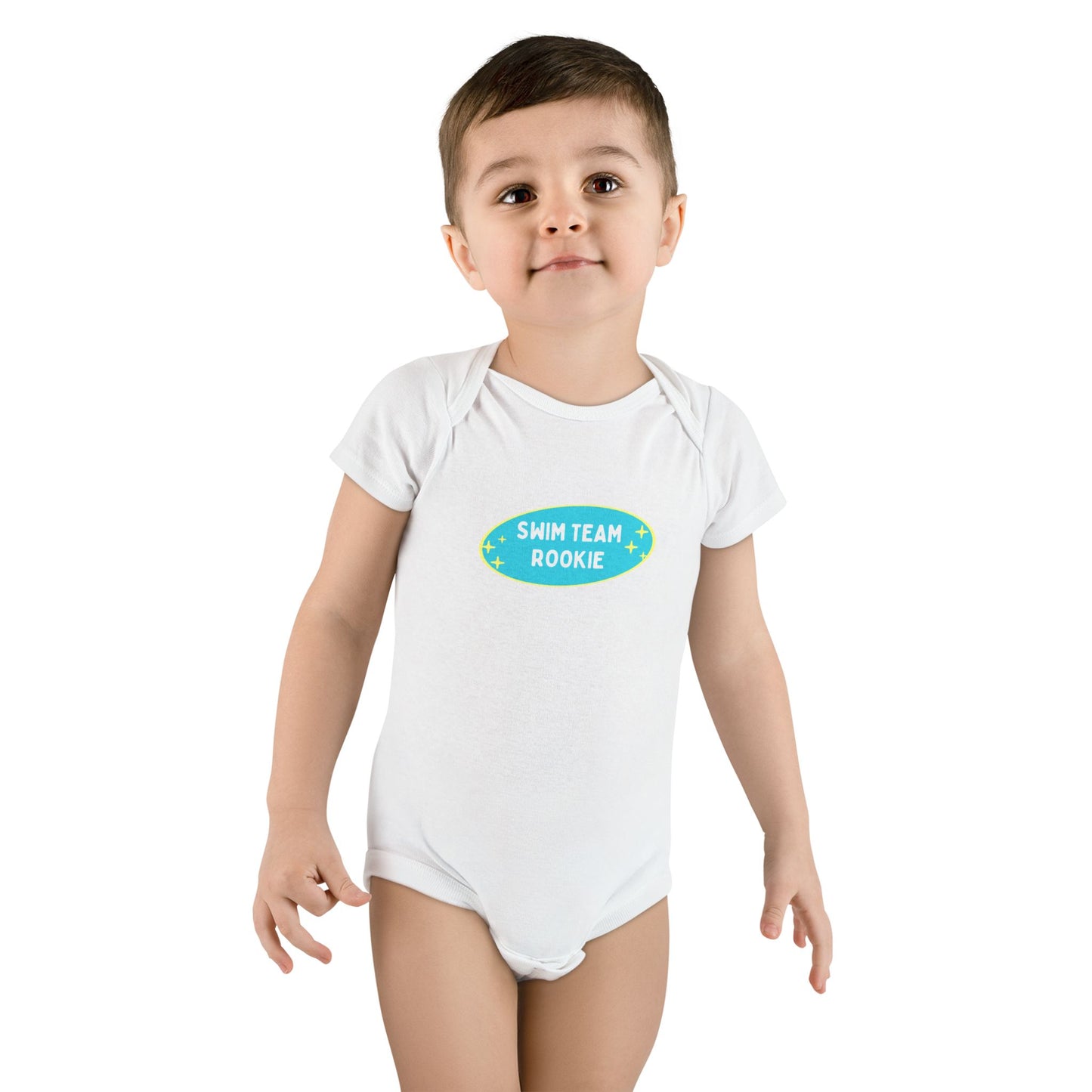 Swim Team Rookie: Baby Short Sleeve Onesie®