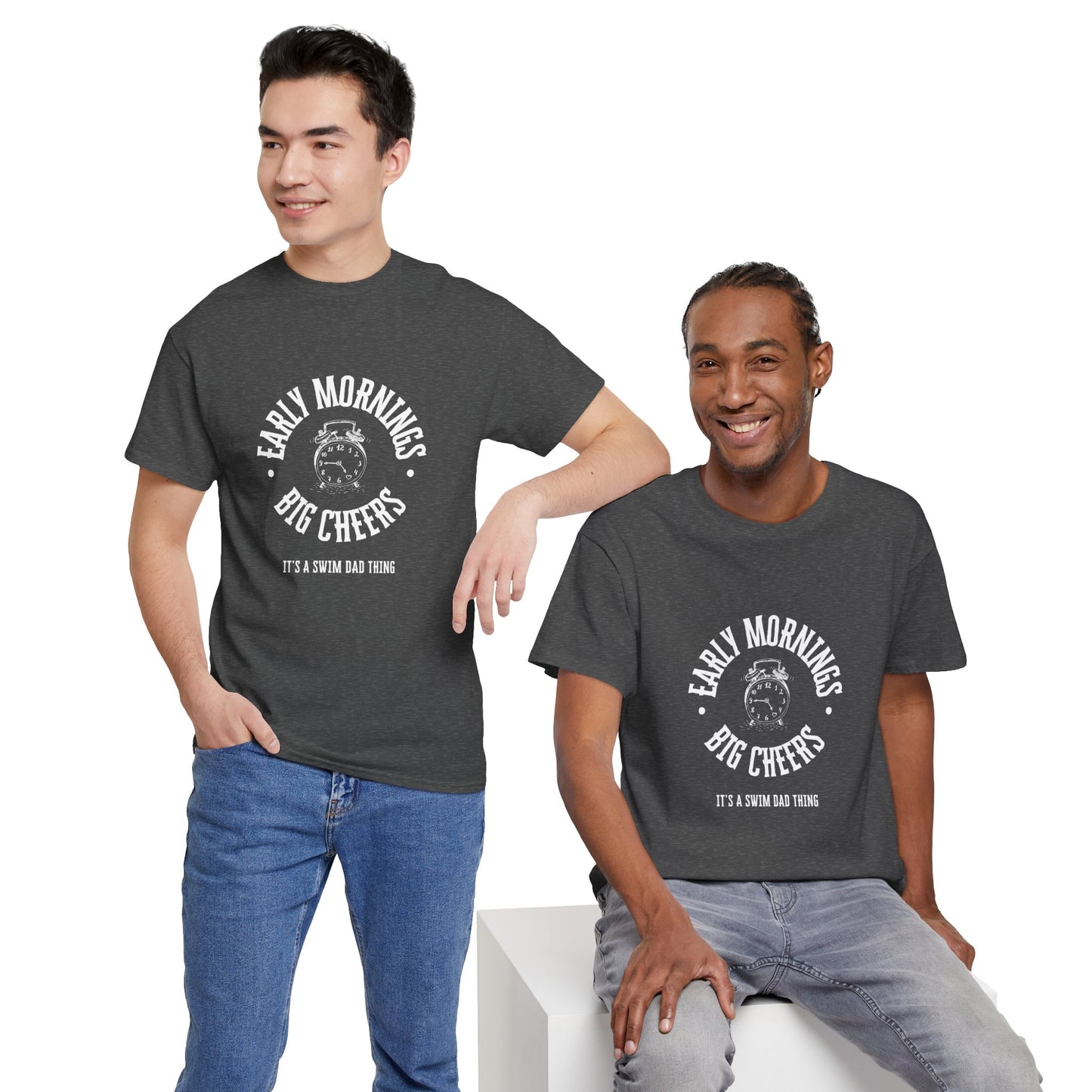 Swim Dad Early Mornings: Cotton Unisex Tee