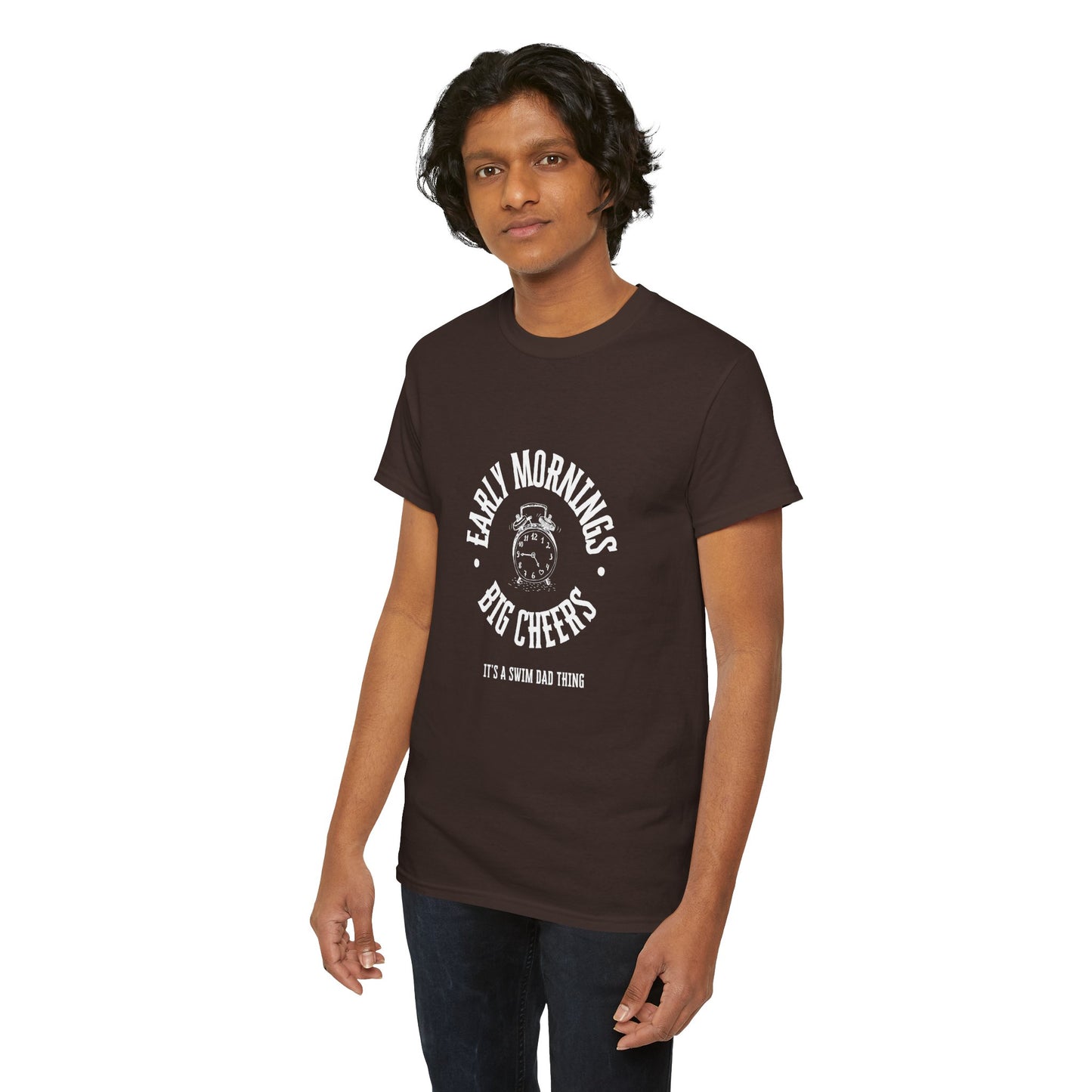 Swim Dad Early Mornings: Cotton Unisex Tee