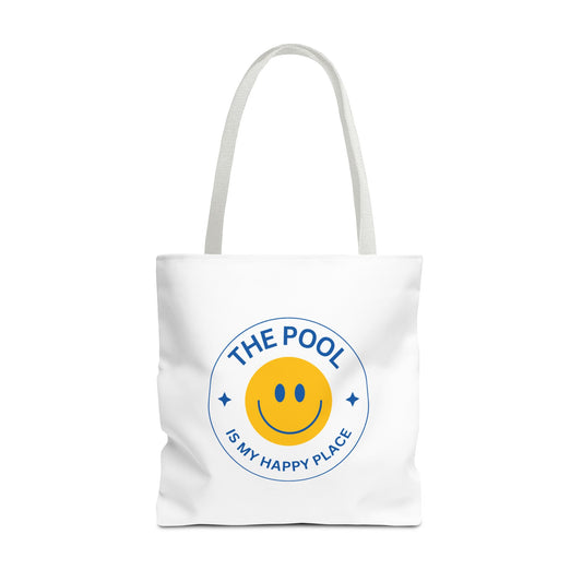 Pool Happy Place: White Tote Bag