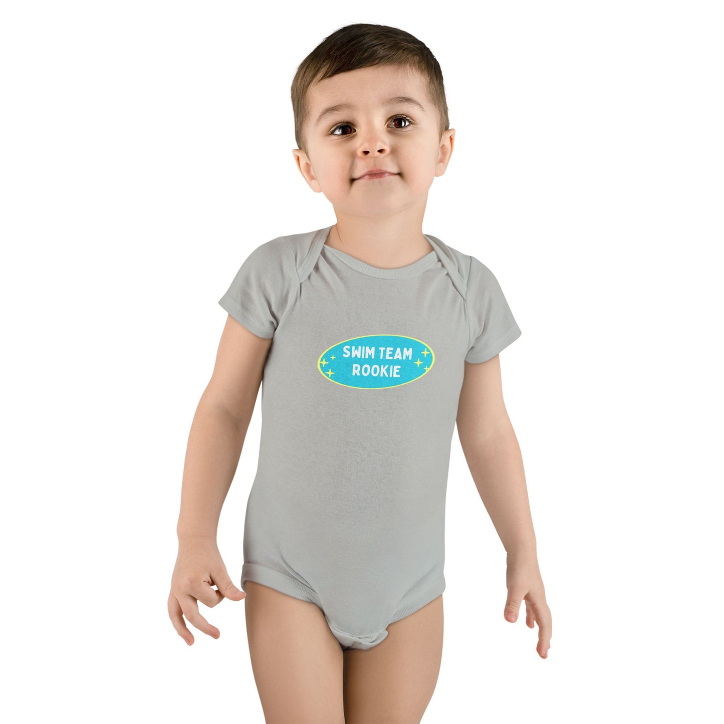 Swim Team Rookie: Baby Short Sleeve Onesie®