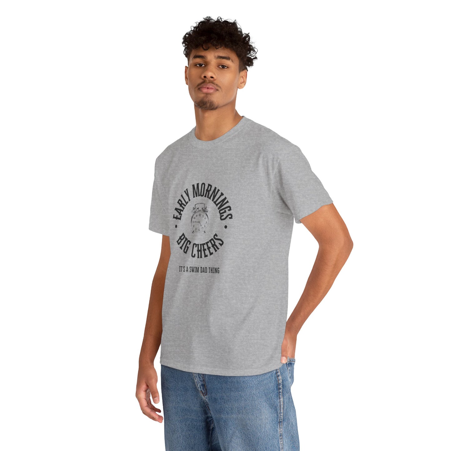 Swim Dad Early Mornings: Cotton Unisex Tee