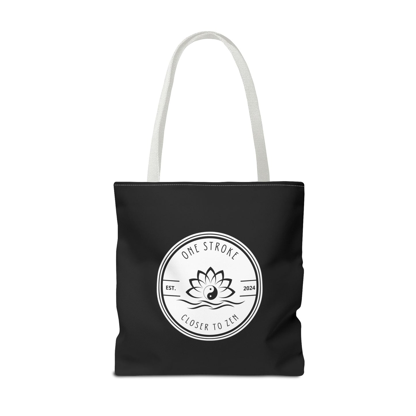 Closer to Zen: Black Tote Bag