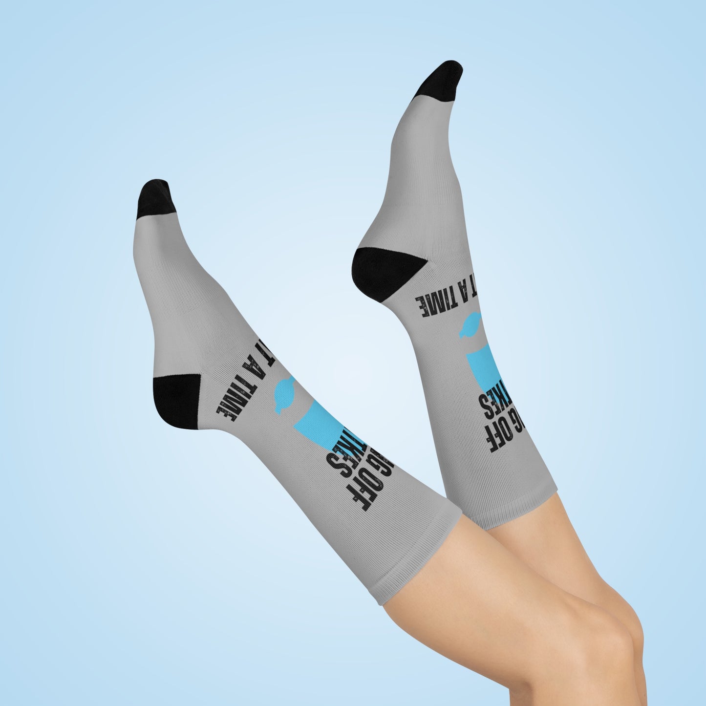 Burning Off the Latkes One Lap at a Time: Gray Cushioned Crew Socks