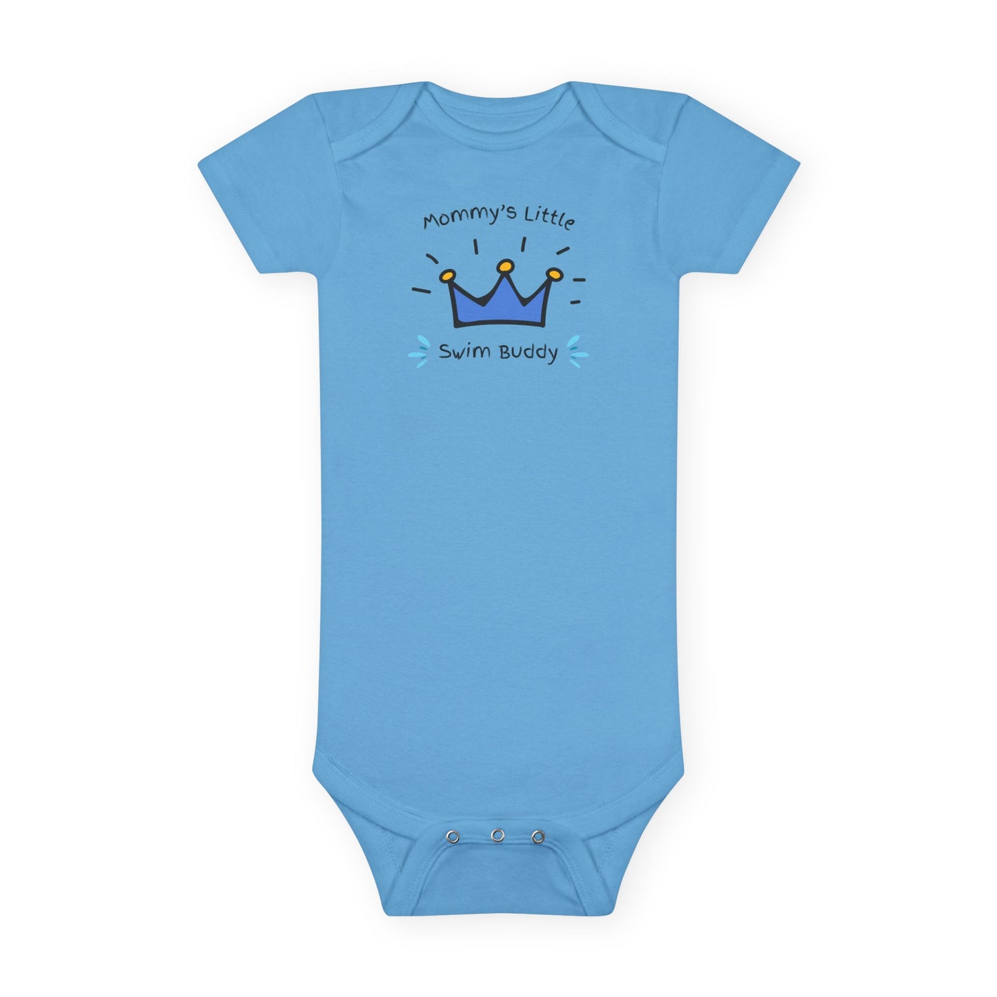 Mommy's Little Swim Buddy (Boy): Baby Short Sleeve Onesie®