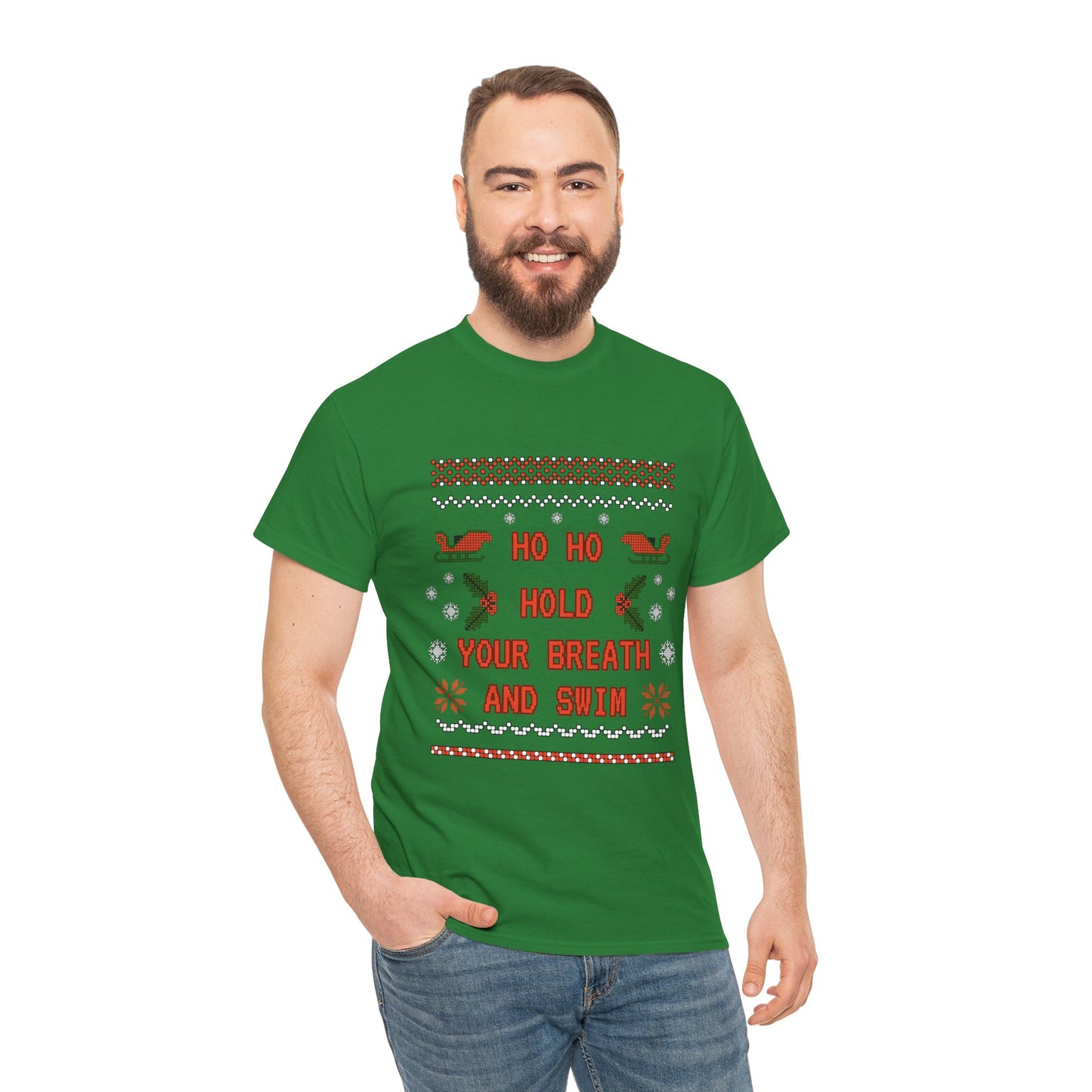 Ho Ho Hold Your Breath and Swim: Cotton Unisex Tee