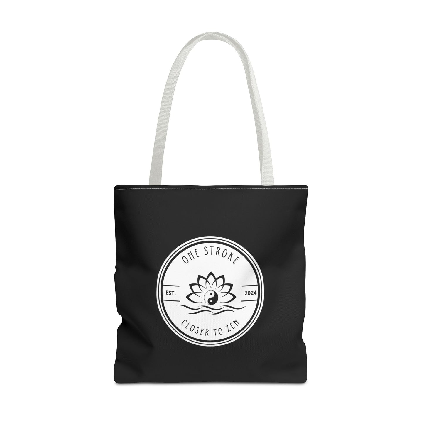 Closer to Zen: Black Tote Bag